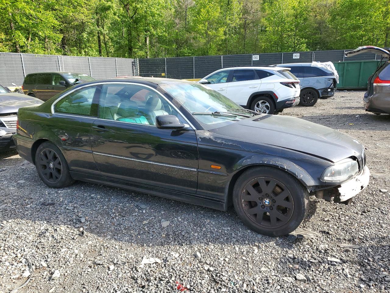 2000 Bmw 323 Ci Black vin: WBABM3341YJN87907