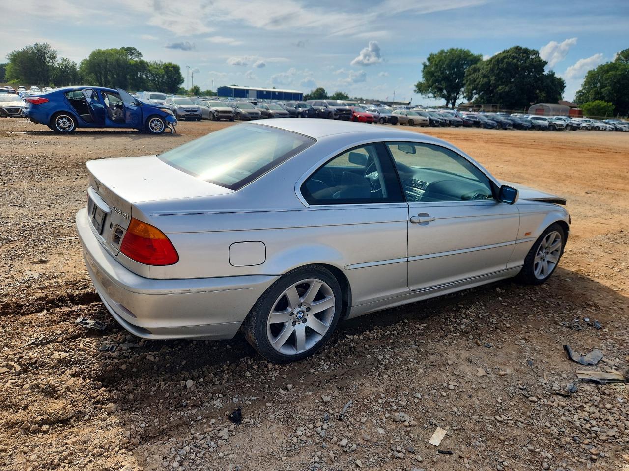 2000 Bmw 323 Ci Silver vin: WBABM3341YJN88233