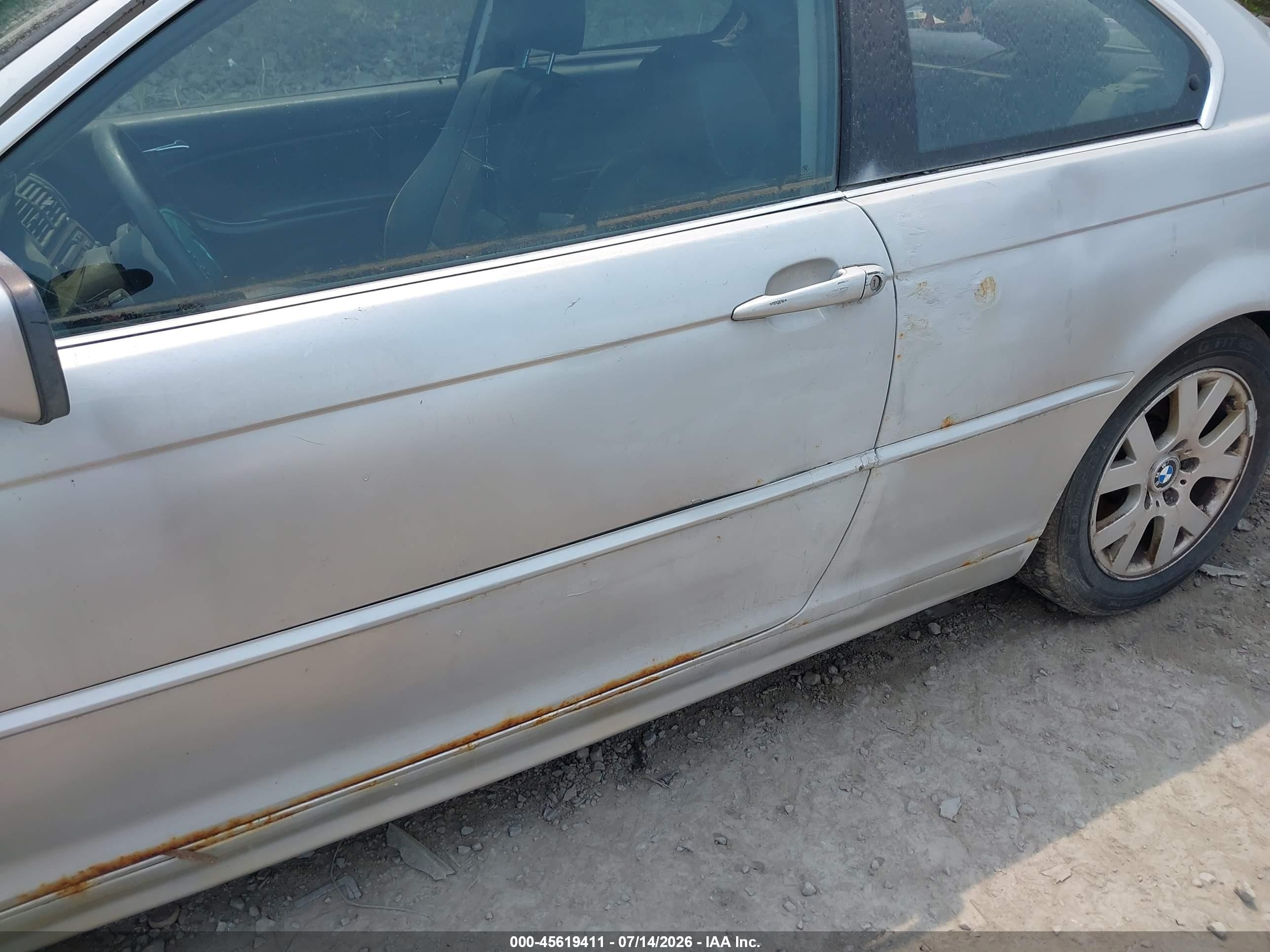 2000 Bmw 323ci Silver vin: WBABM3343YJN82580