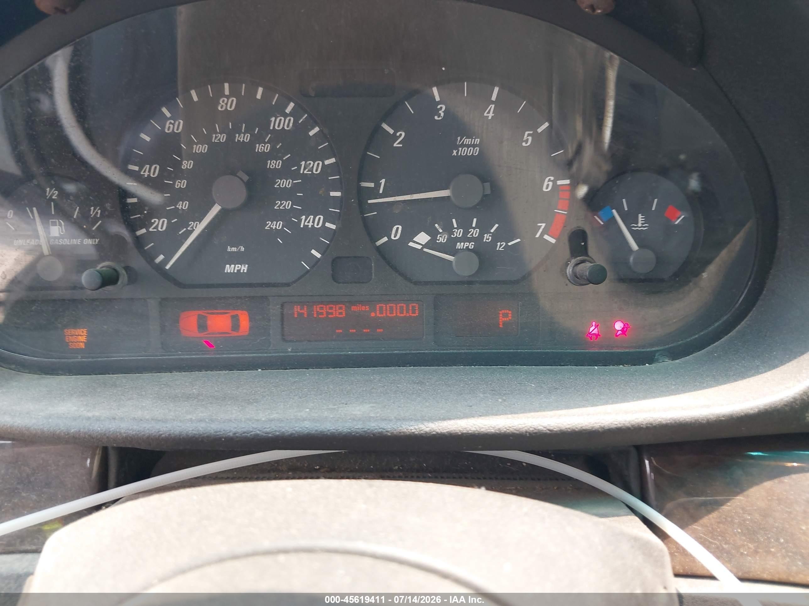 2000 Bmw 323ci Silver vin: WBABM3343YJN82580