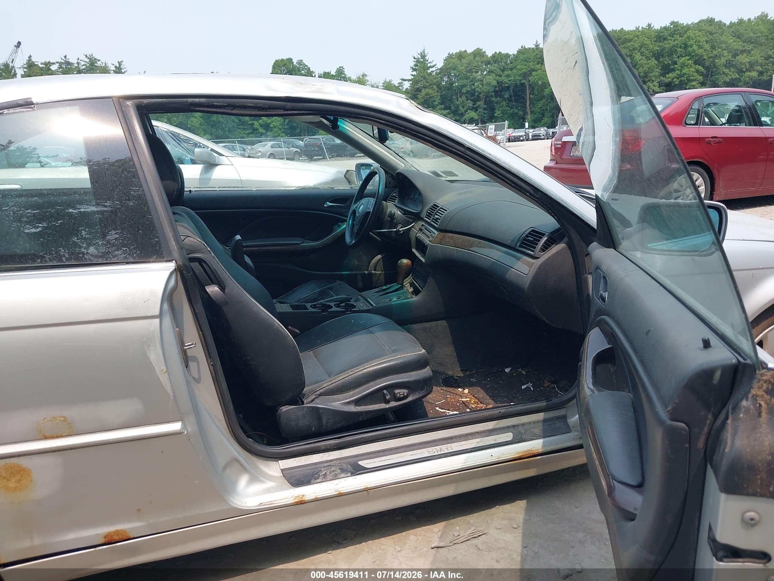 2000 Bmw 323ci Silver vin: WBABM3343YJN82580