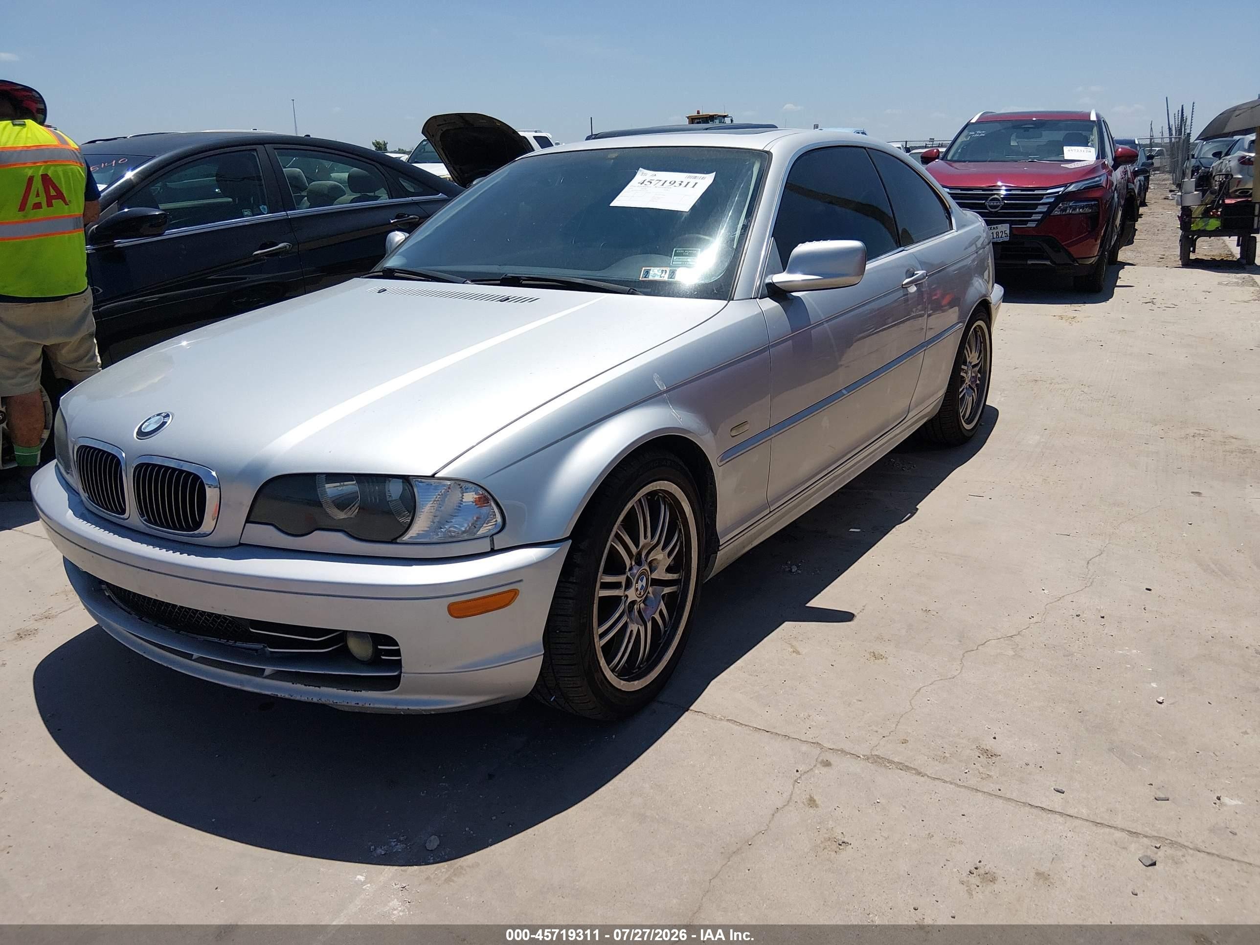 2000 Bmw 323ci   Gray vin: WBABM3349YJN65248
