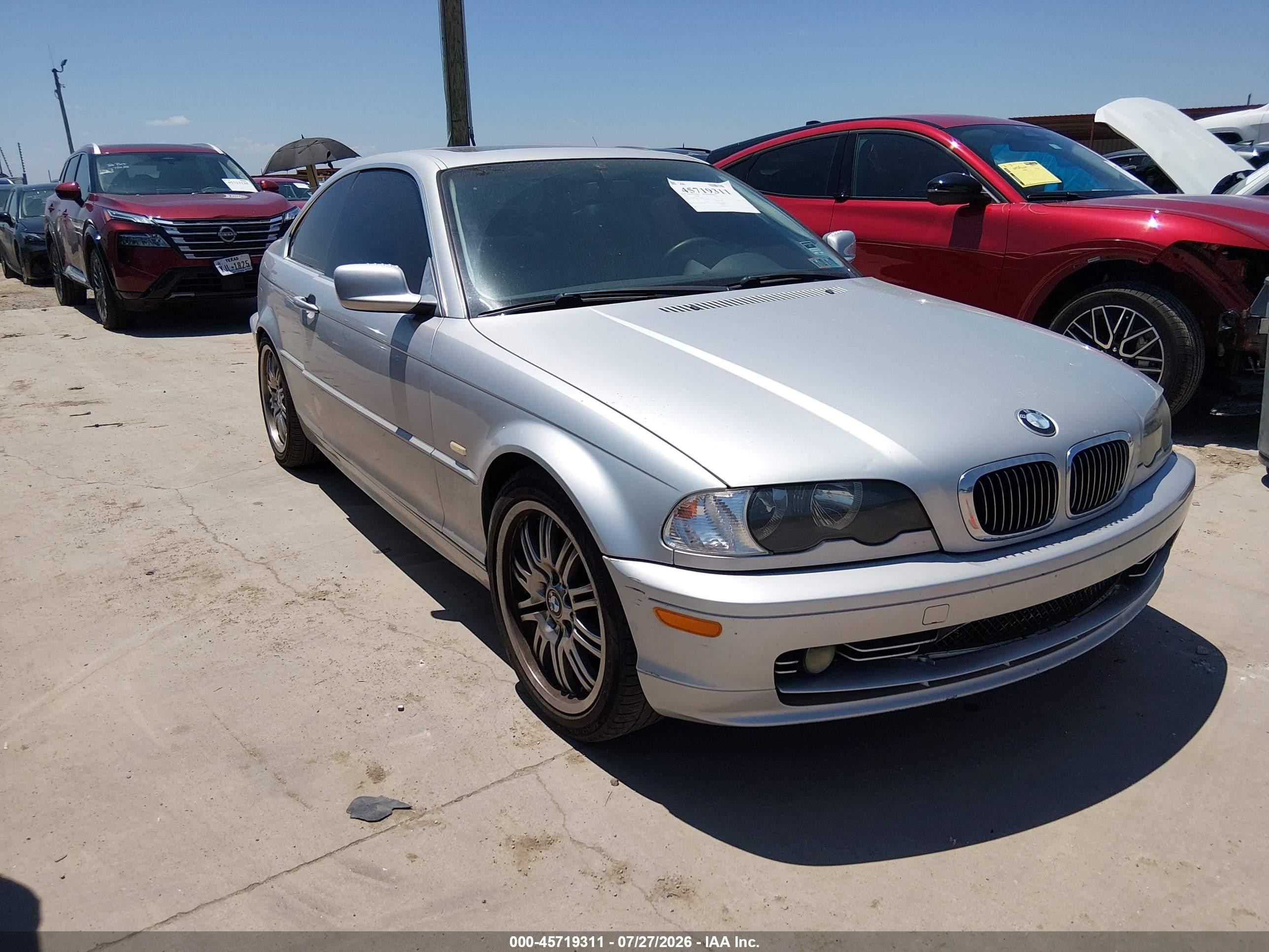2000 Bmw 323ci   Gray vin: WBABM3349YJN65248