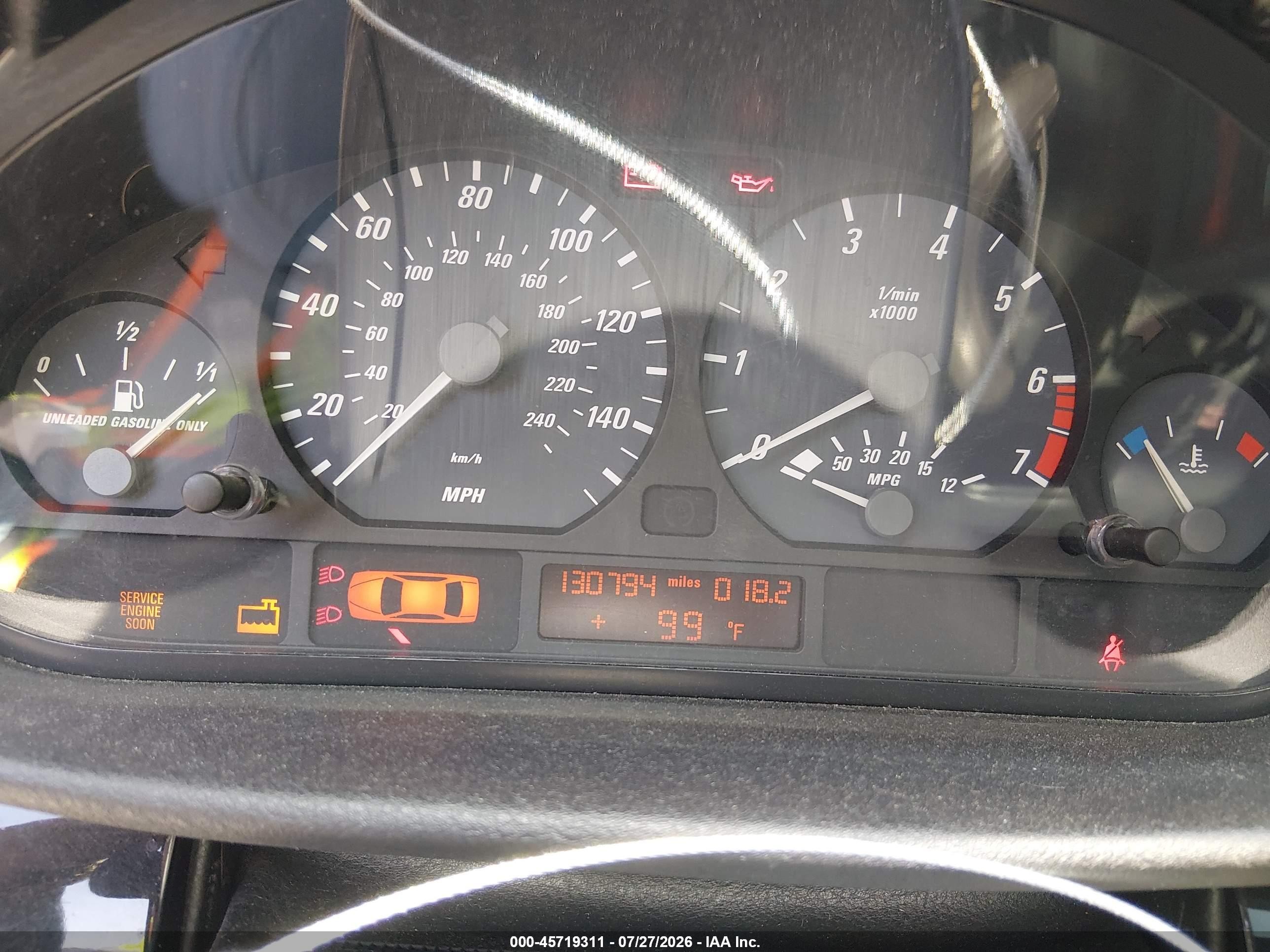 2000 Bmw 323ci   Gray vin: WBABM3349YJN65248