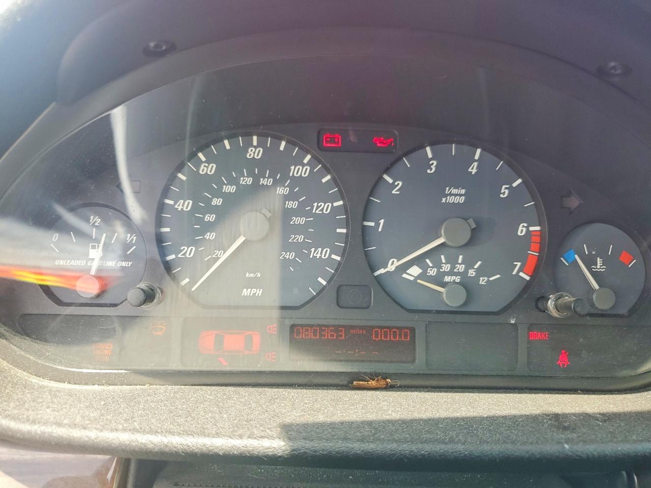 2000 Bmw 328 Ci Burgundy vin: WBABM5344YJP03466