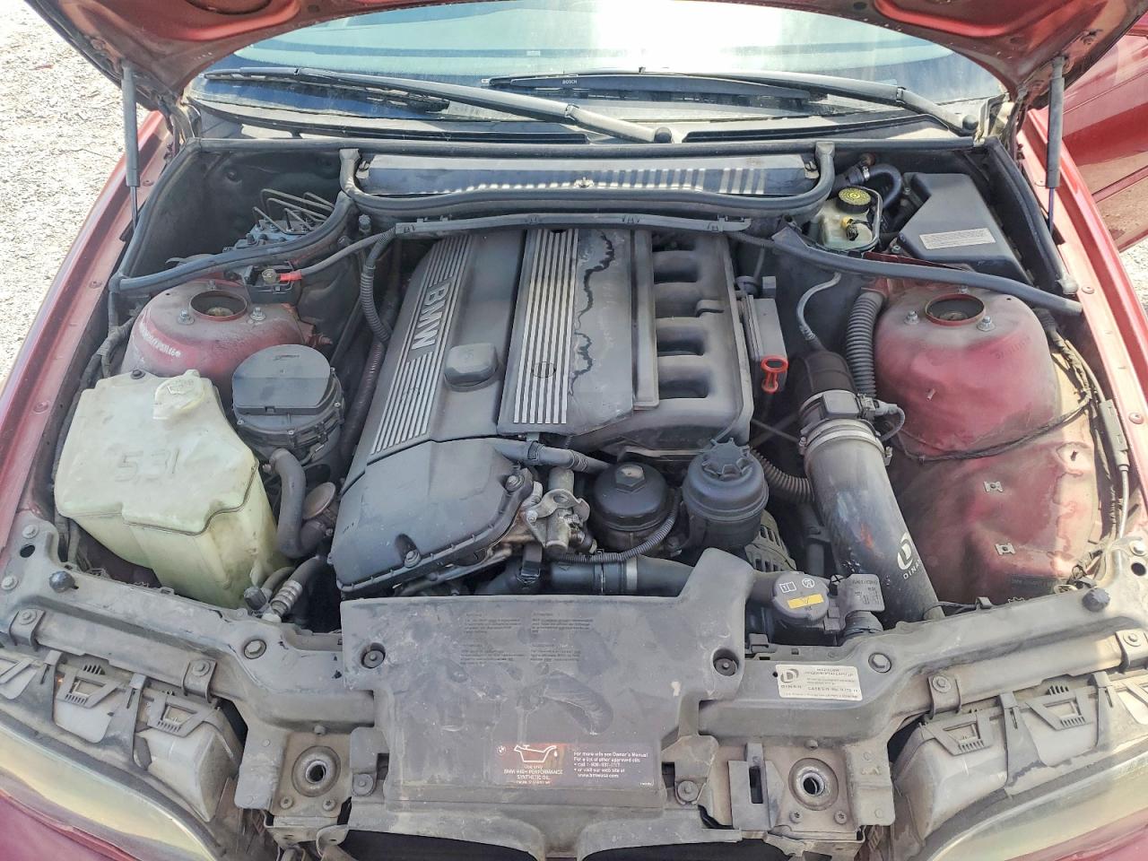 2000 Bmw 328 Ci Burgundy vin: WBABM5344YJP03466