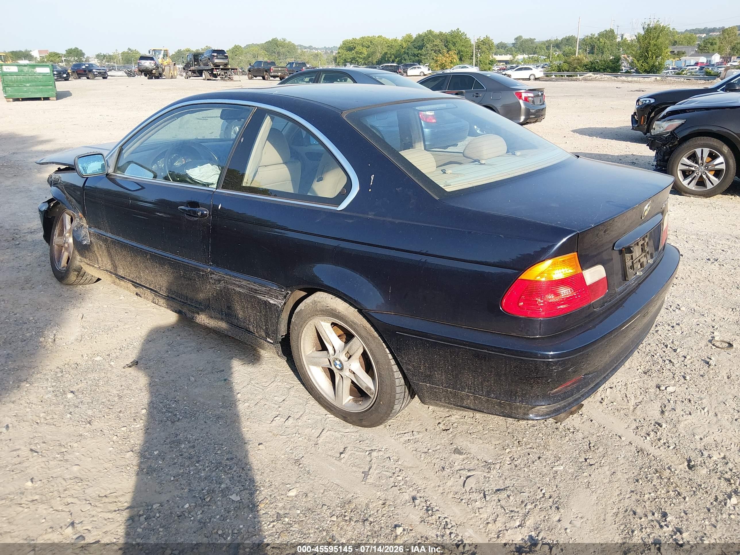 2003 Bmw 3 Series 325ci Black vin: WBABN33403PG62053