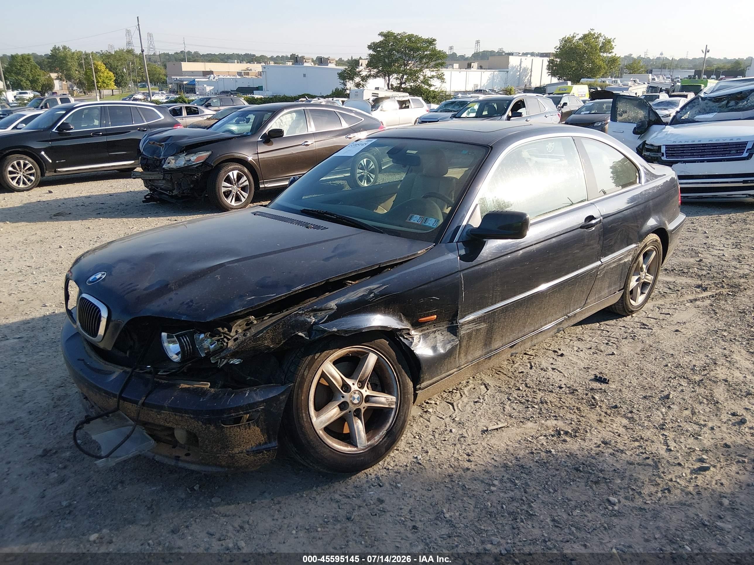 2003 Bmw 3 Series 325ci Black vin: WBABN33403PG62053