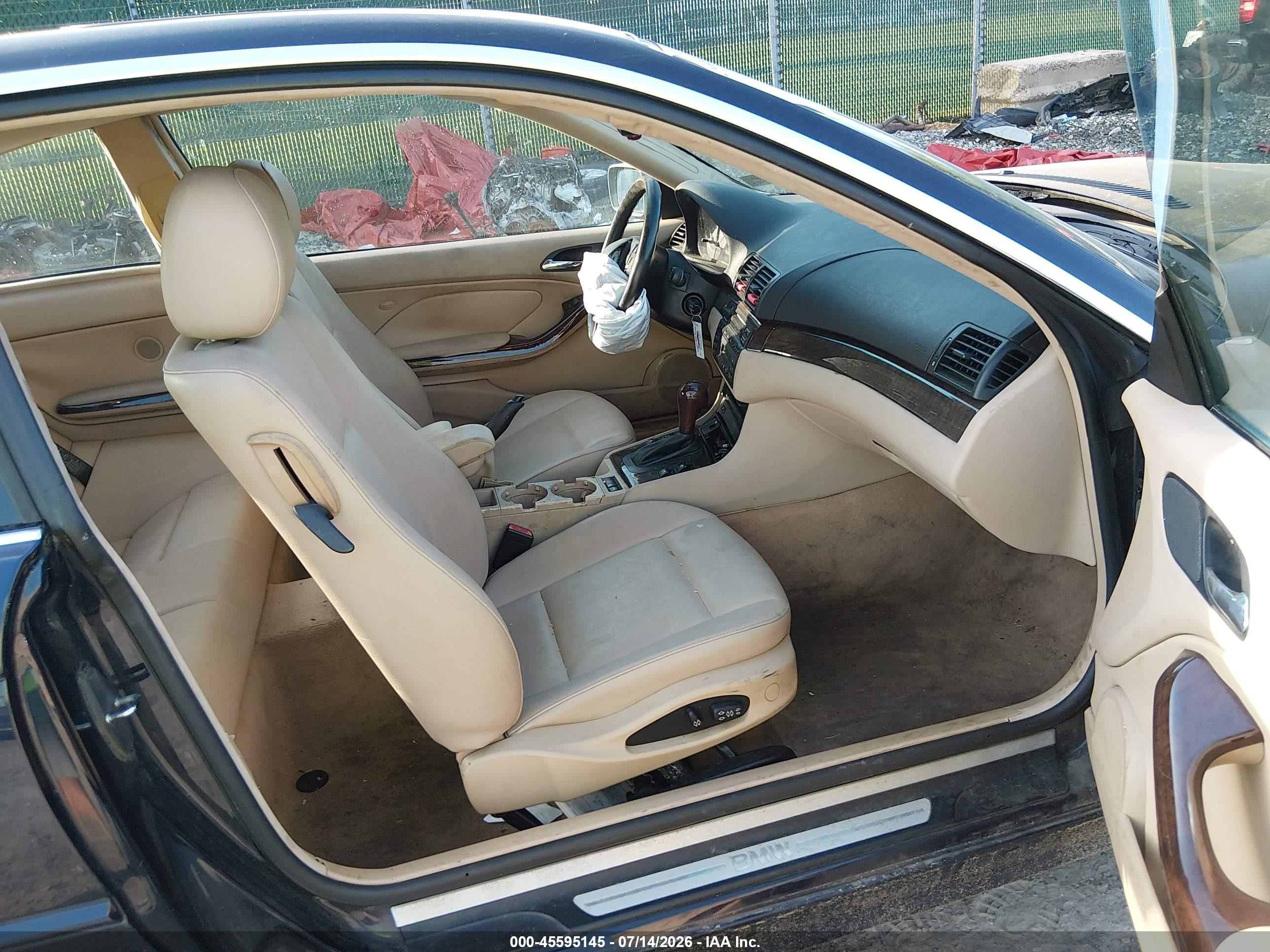 2003 Bmw 3 Series 325ci Black vin: WBABN33403PG62053