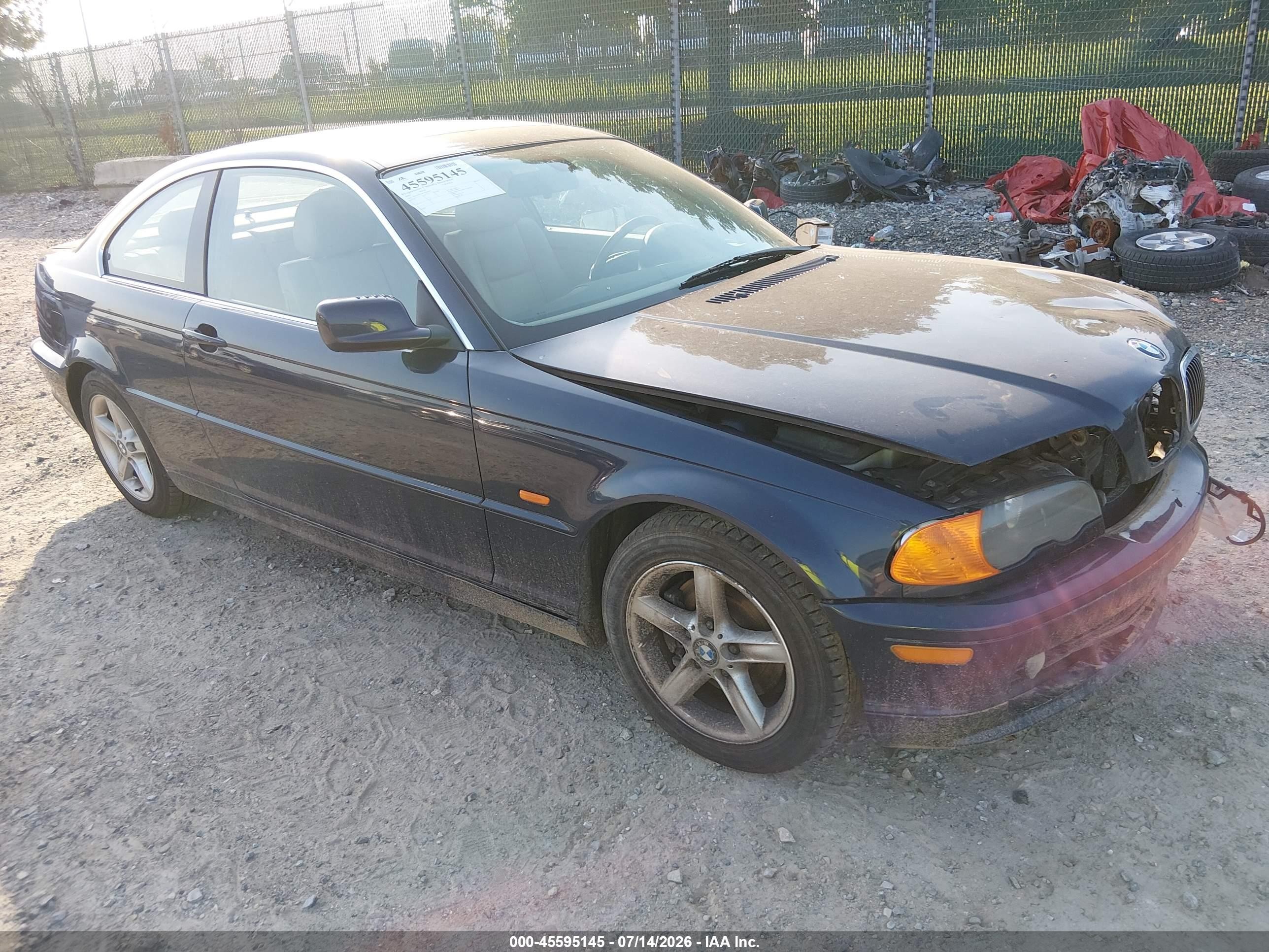 2003 Bmw 3 Series 325ci Black vin: WBABN33403PG62053