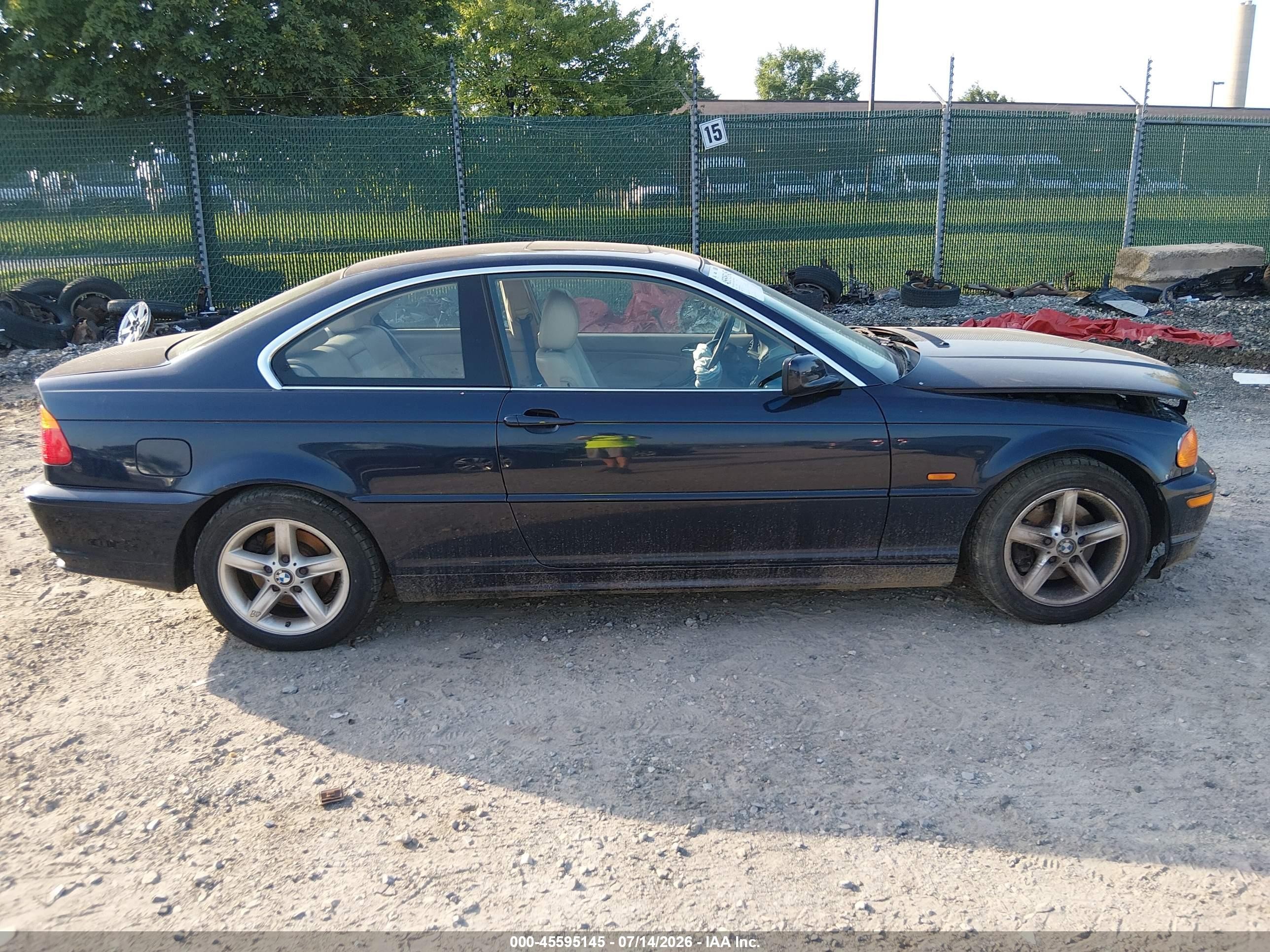 2003 Bmw 3 Series 325ci Black vin: WBABN33403PG62053