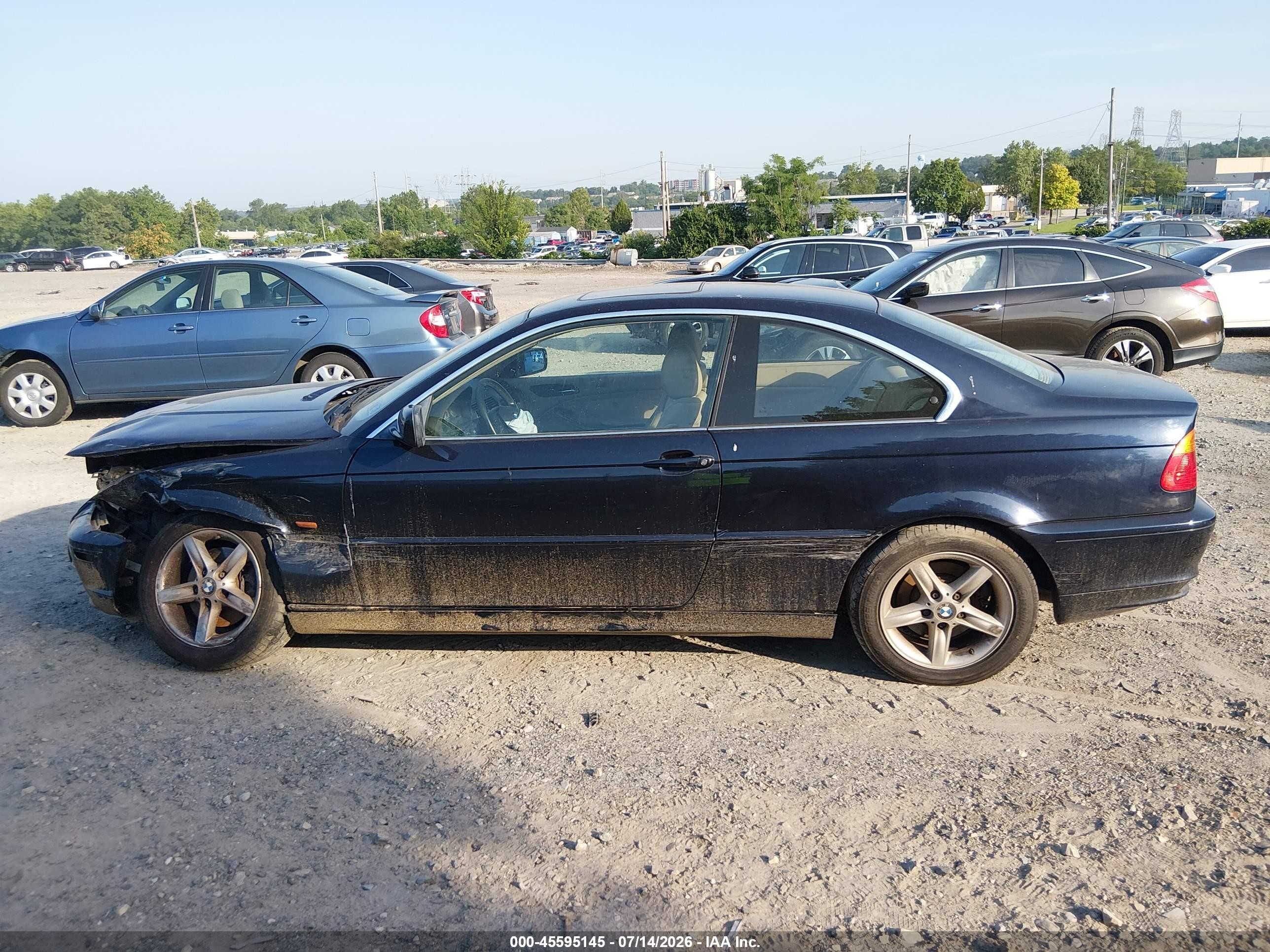 2003 Bmw 3 Series 325ci Black vin: WBABN33403PG62053