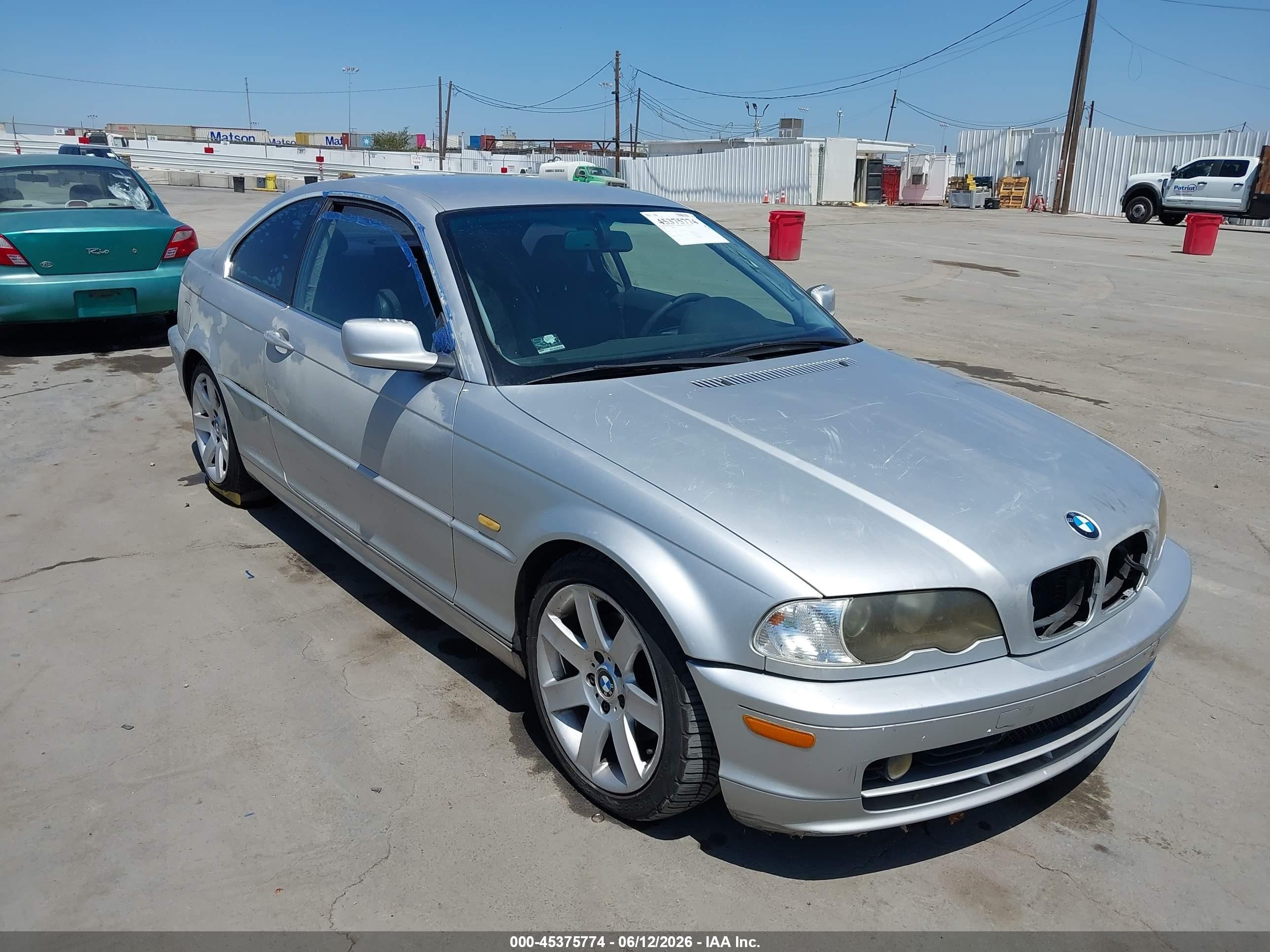 2002 Bmw 3 Series 325ci Silver vin: WBABN33412JW60276