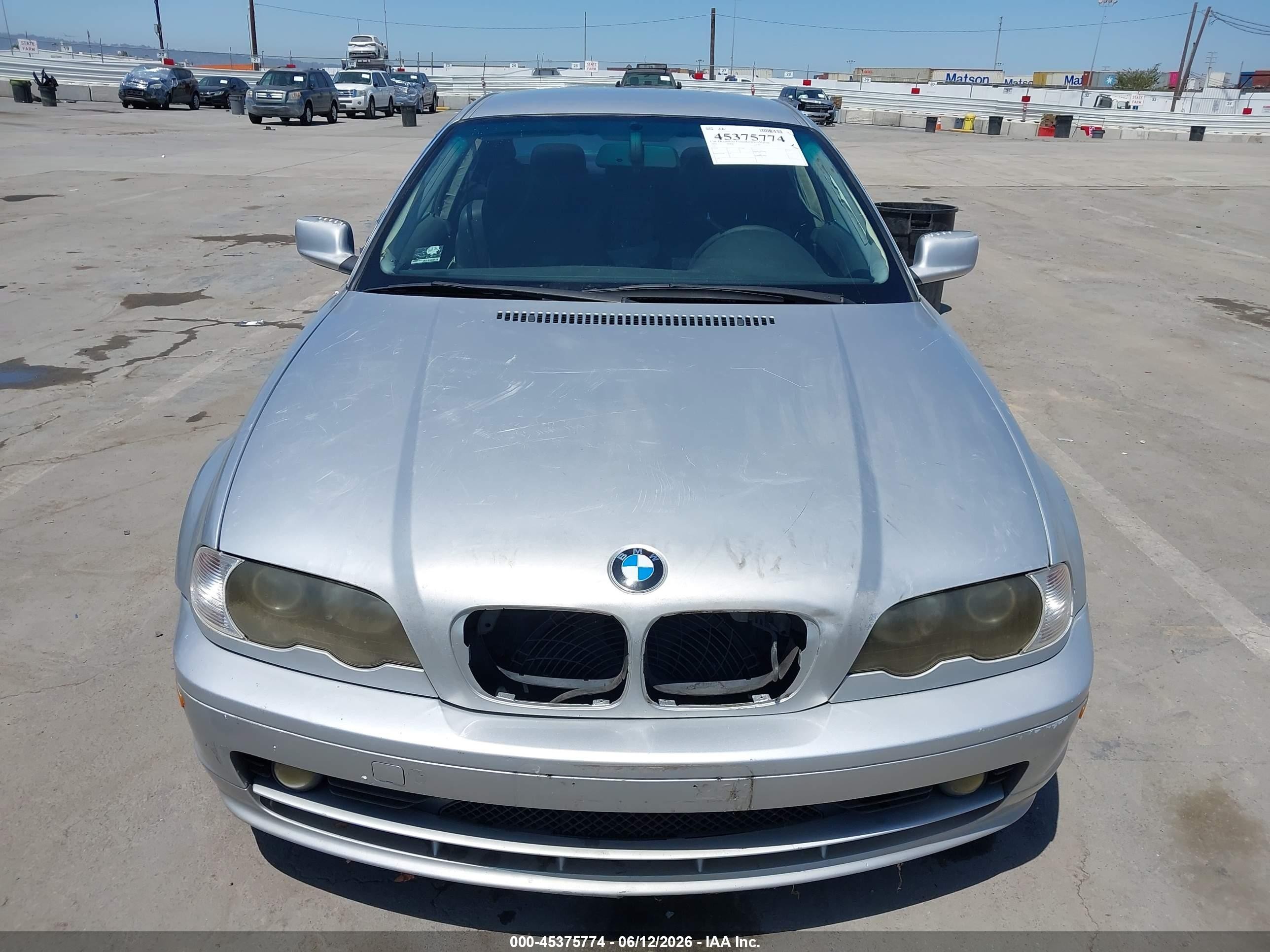 2002 Bmw 3 Series 325ci Silver vin: WBABN33412JW60276