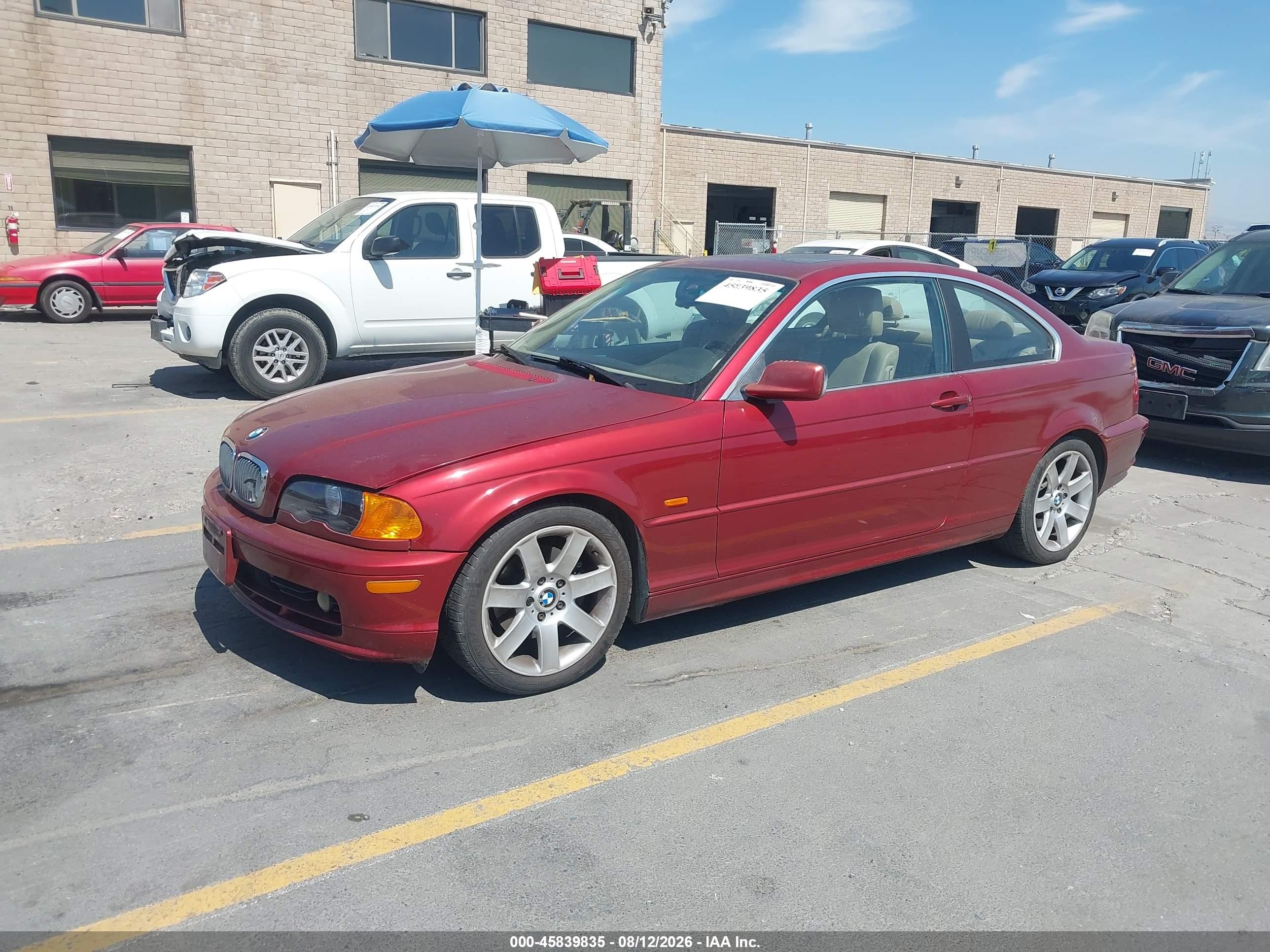 2001 Bmw 325ci   Red vin: WBABN33441JW60142