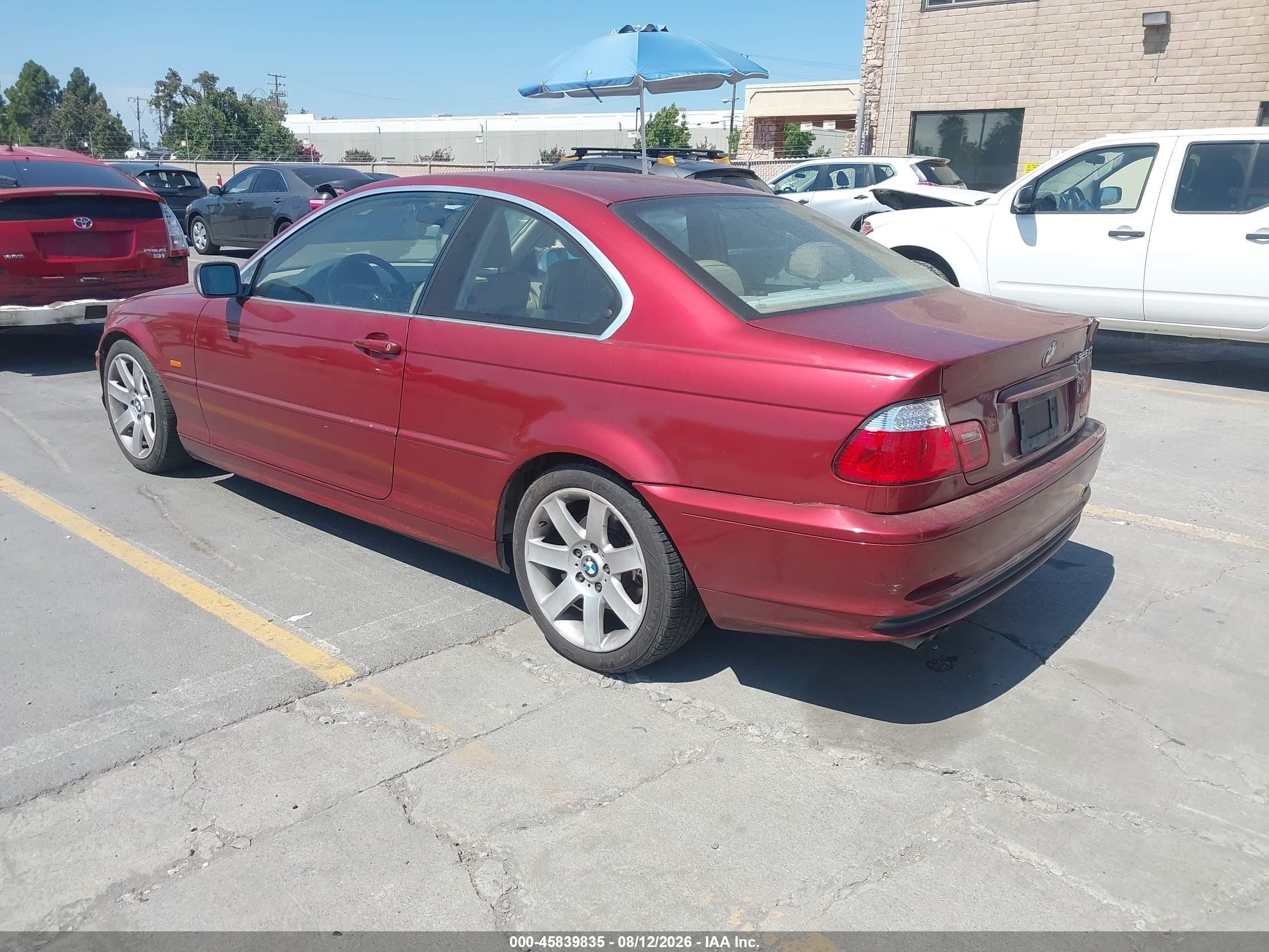 2001 Bmw 325ci   Red vin: WBABN33441JW60142