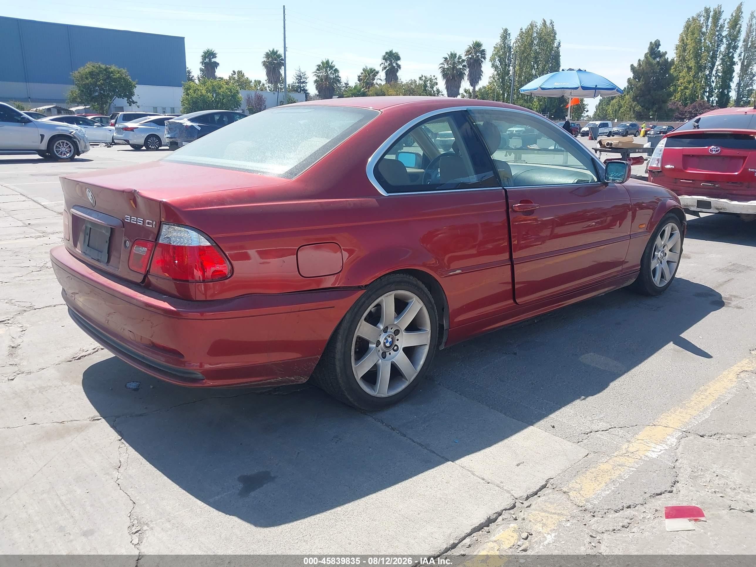 2001 Bmw 325ci   Red vin: WBABN33441JW60142