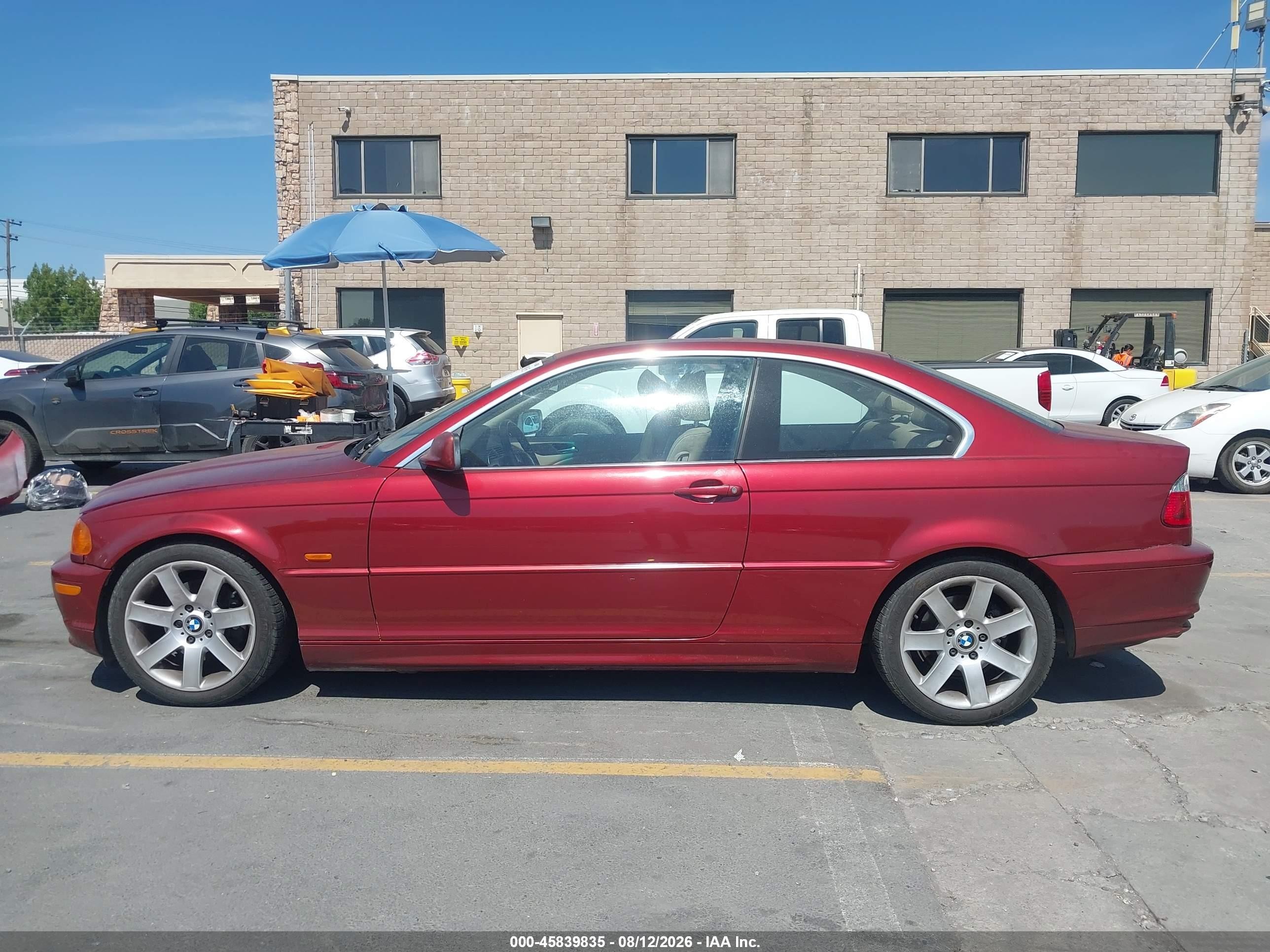 2001 Bmw 325ci   Red vin: WBABN33441JW60142