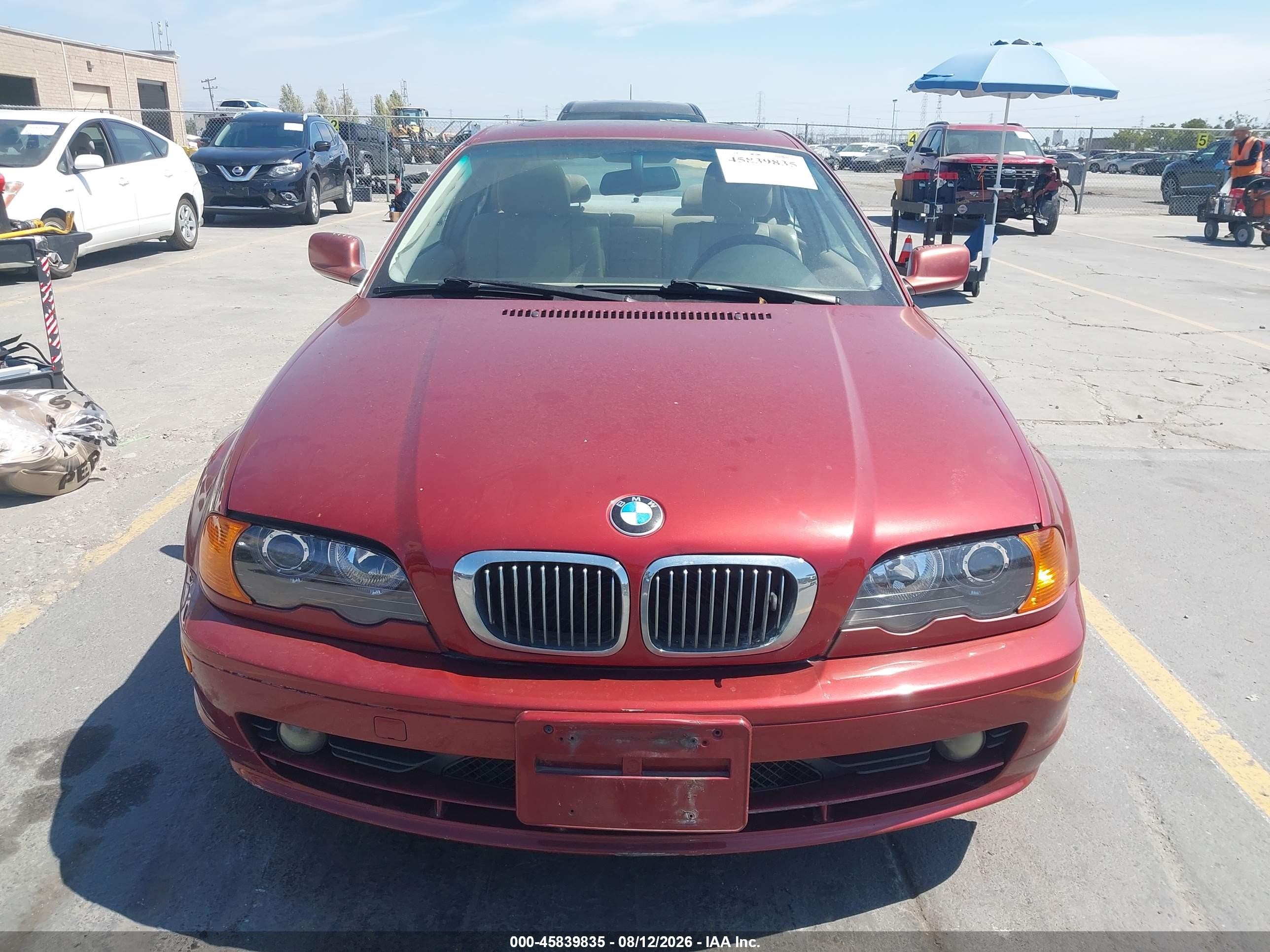 2001 Bmw 325ci   Red vin: WBABN33441JW60142