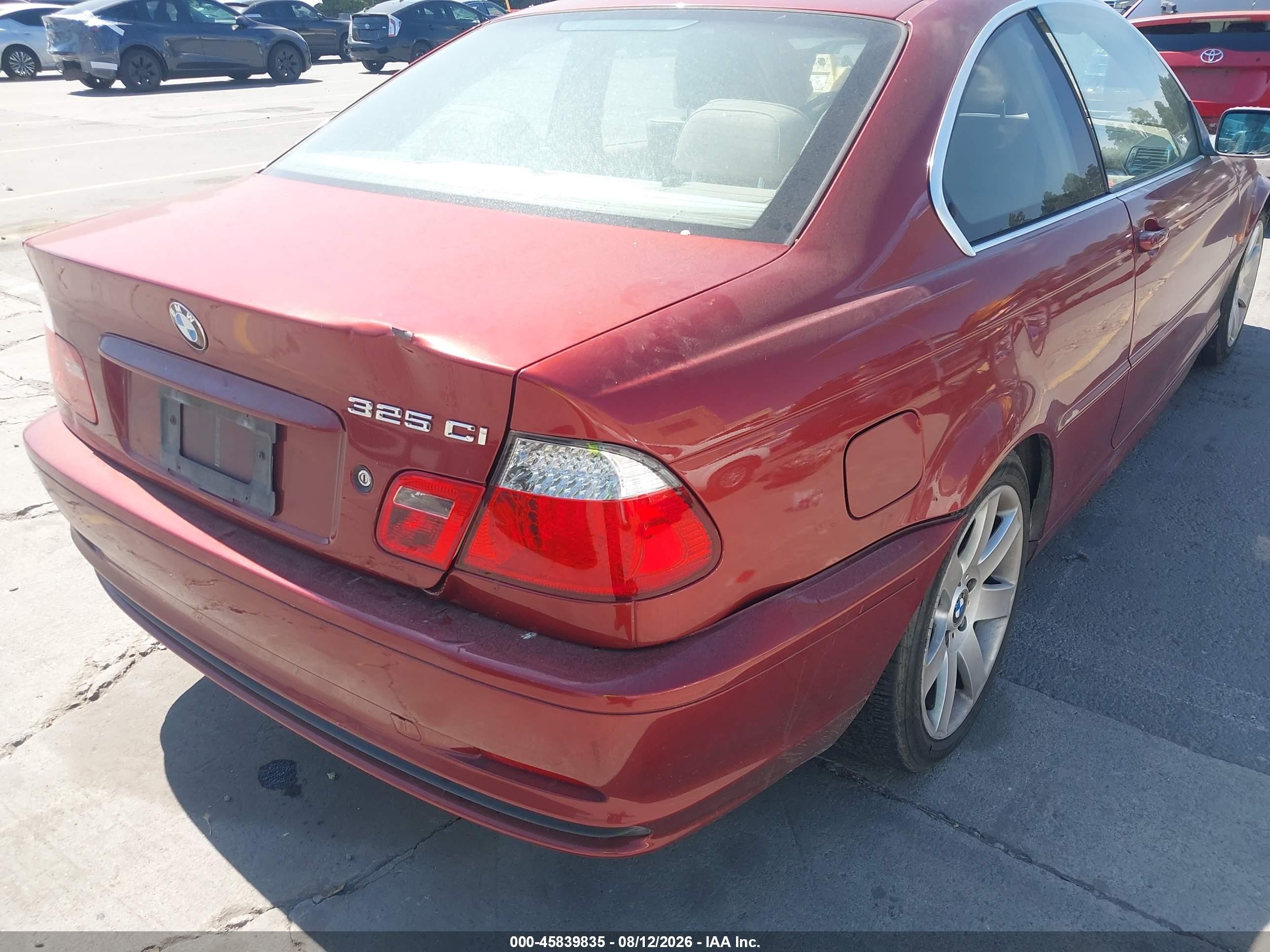 2001 Bmw 325ci   Red vin: WBABN33441JW60142