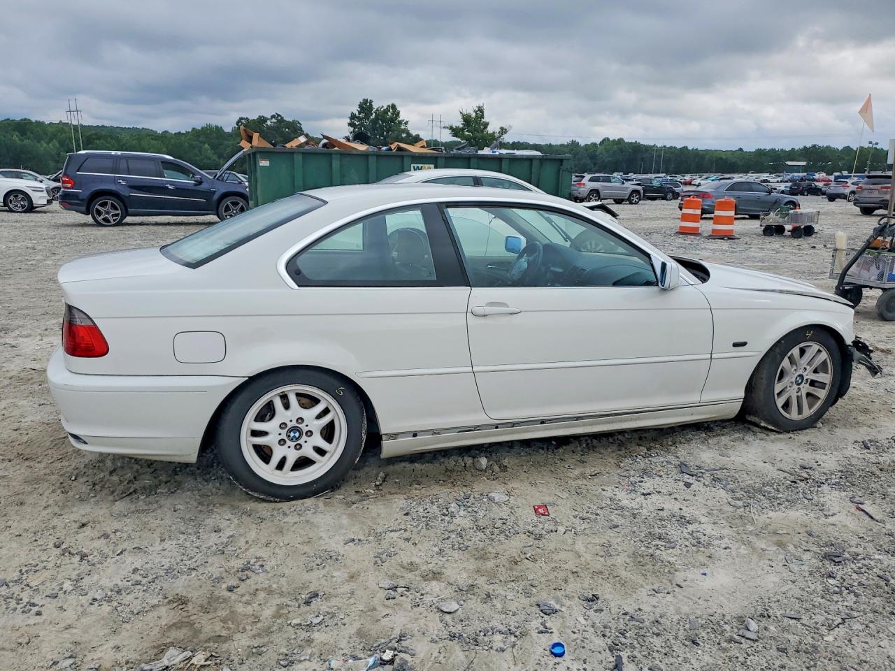 2002 Bmw 325 Ci White vin: WBABN33452JW60720