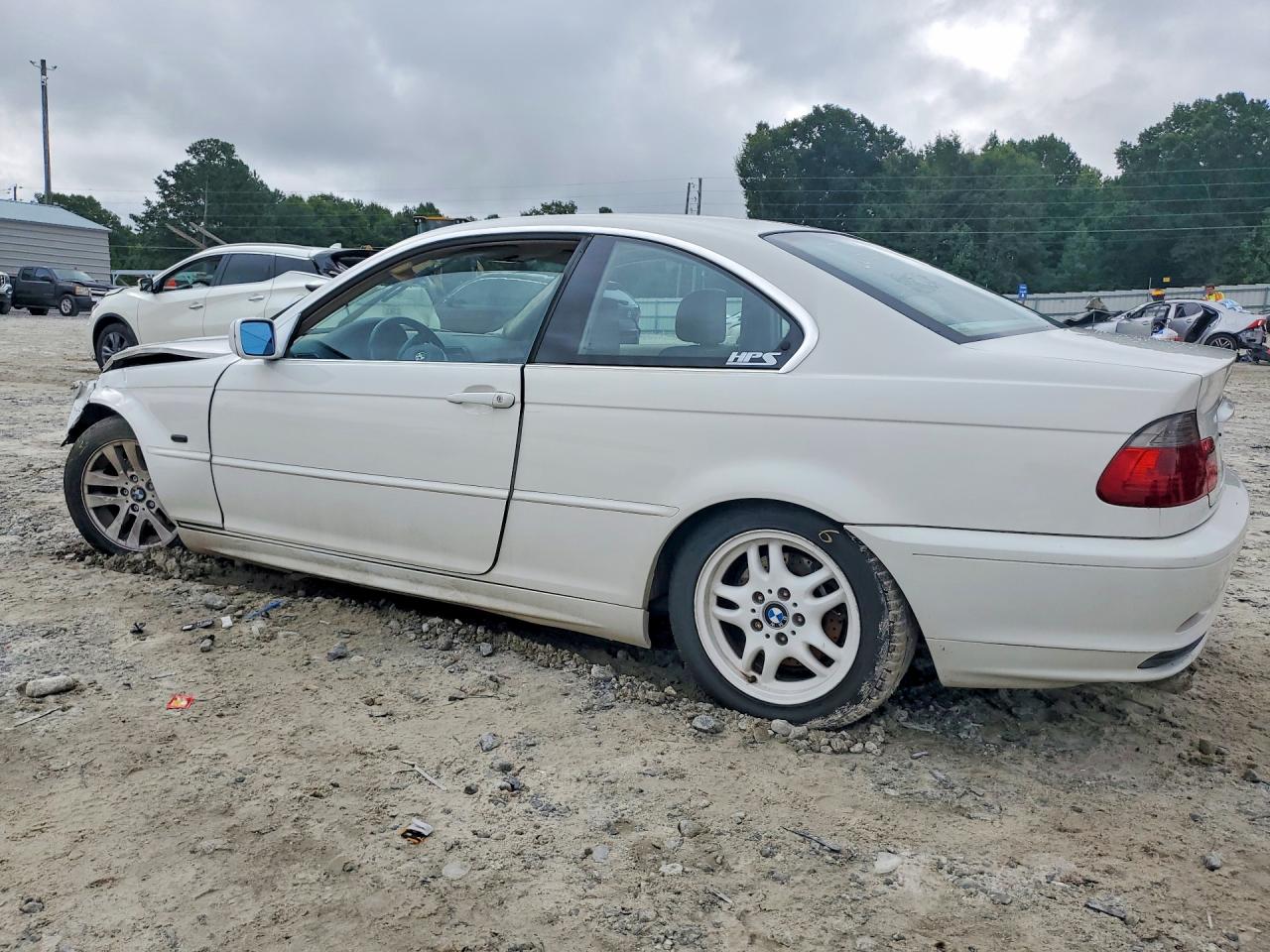 2002 Bmw 325 Ci White vin: WBABN33452JW60720