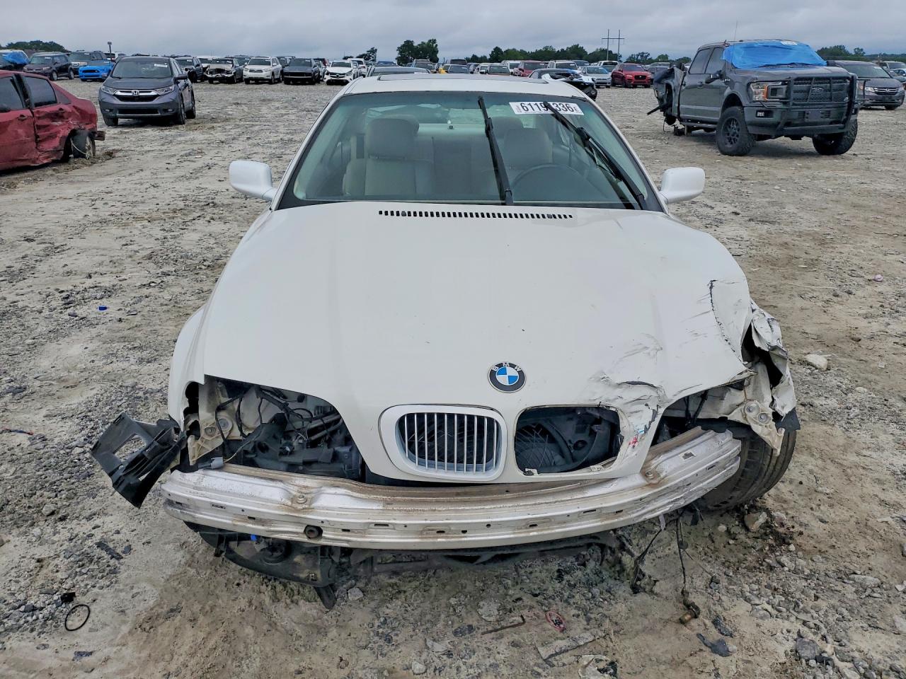 2002 Bmw 325 Ci White vin: WBABN33452JW60720