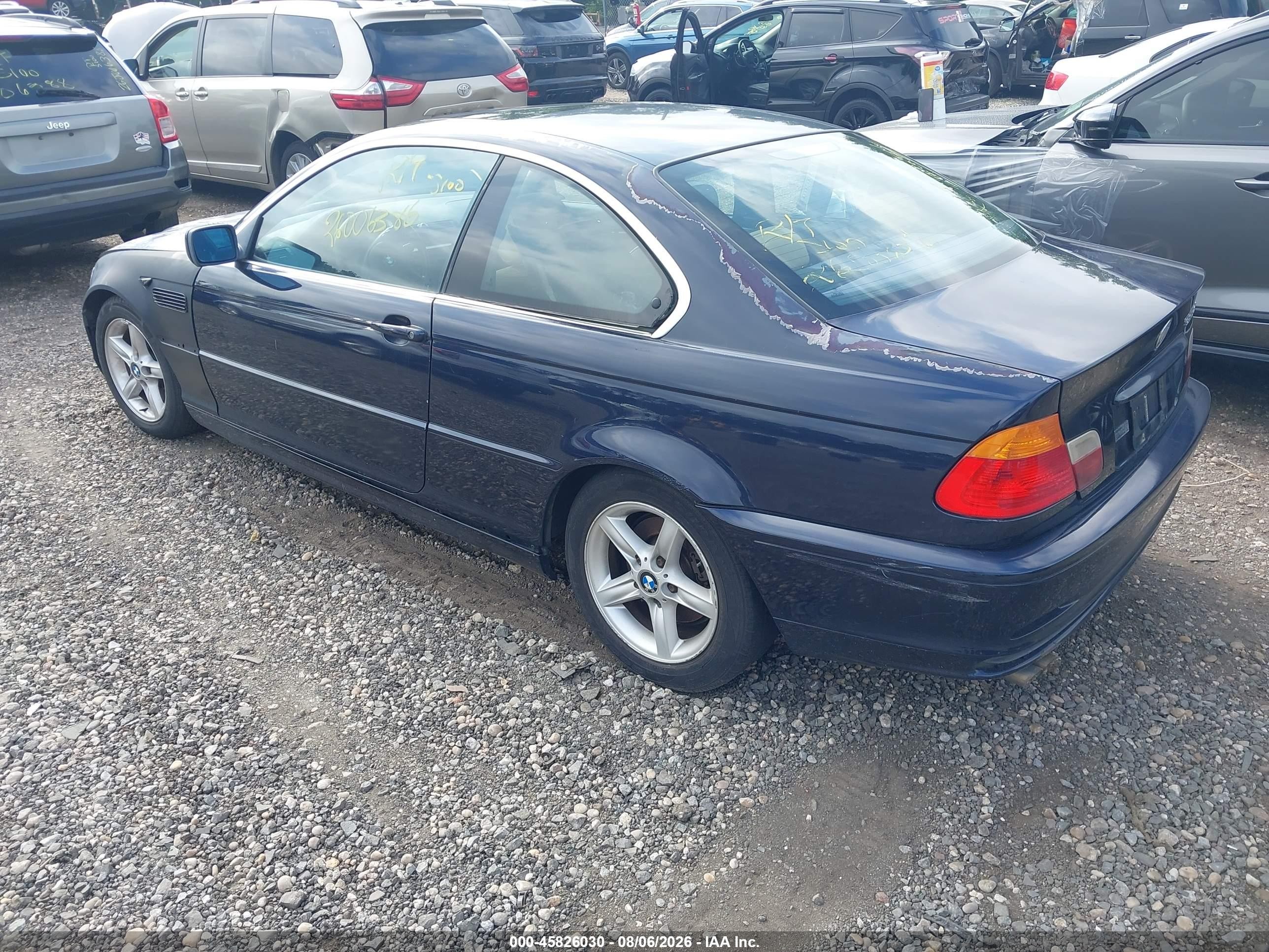 2003 Bmw 325ci   Blue vin: WBABN33463PG61036