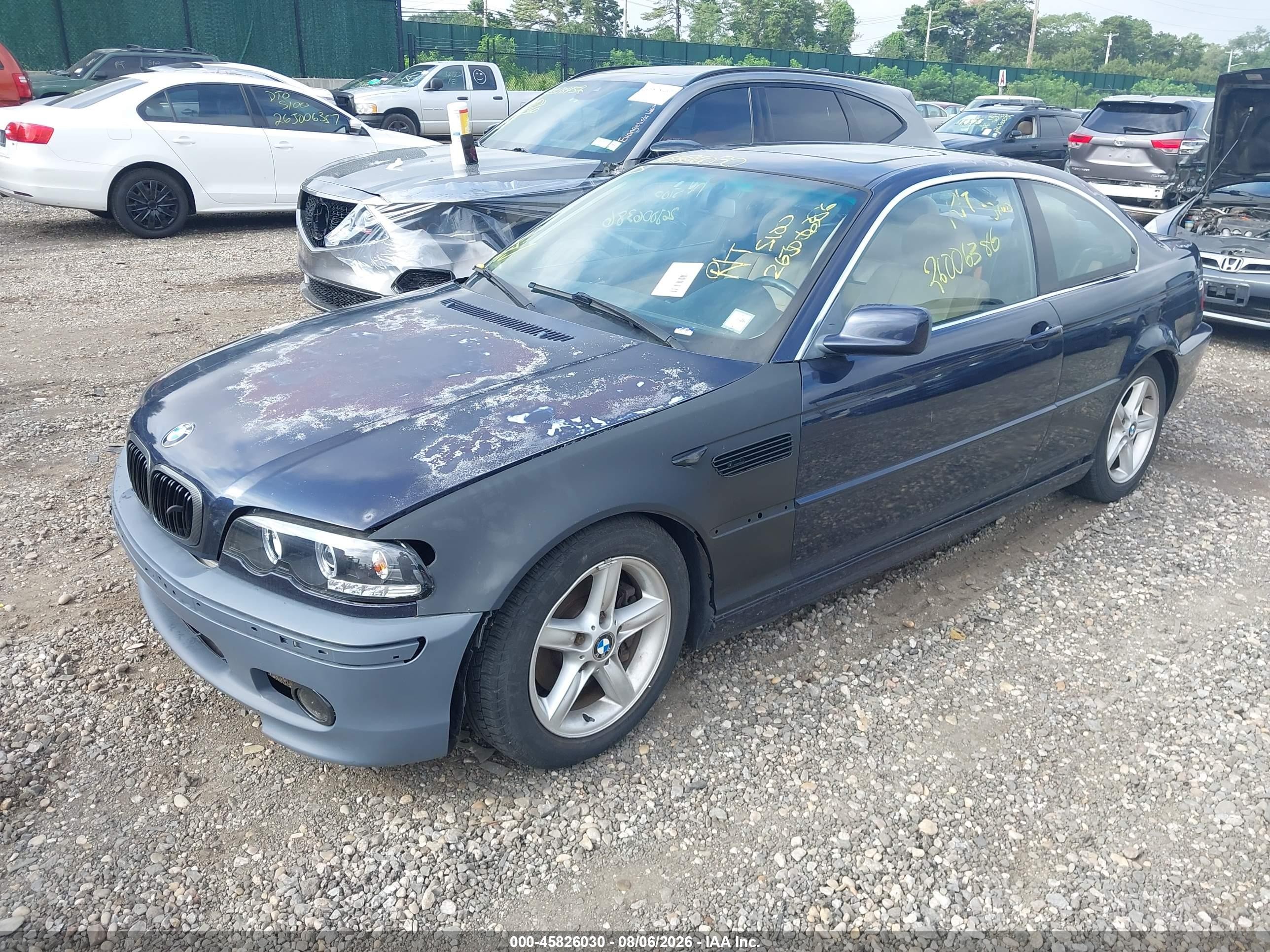 2003 Bmw 325ci   Blue vin: WBABN33463PG61036