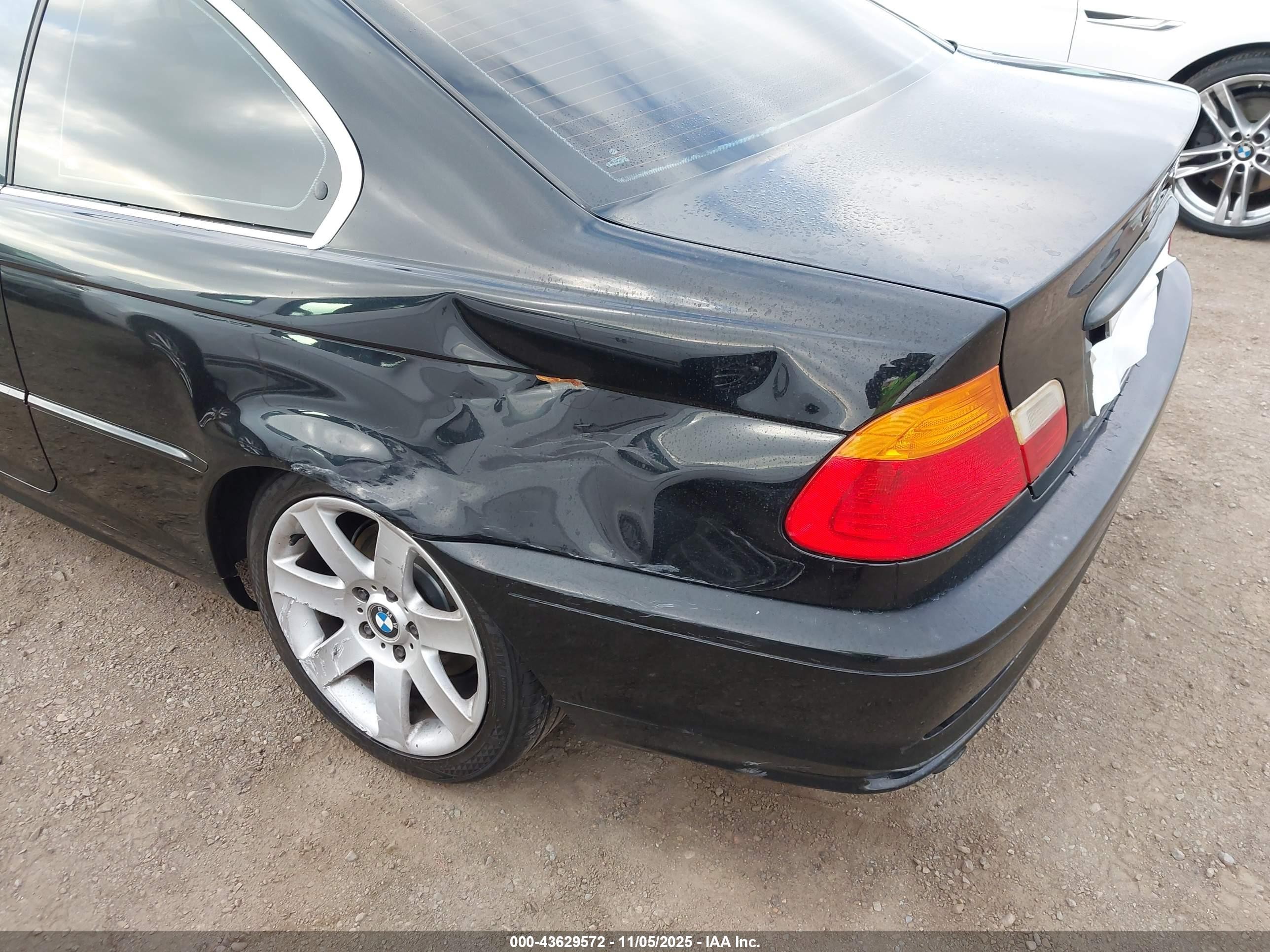2001 Bmw 325ci   Black vin: WBABN33471JW49409
