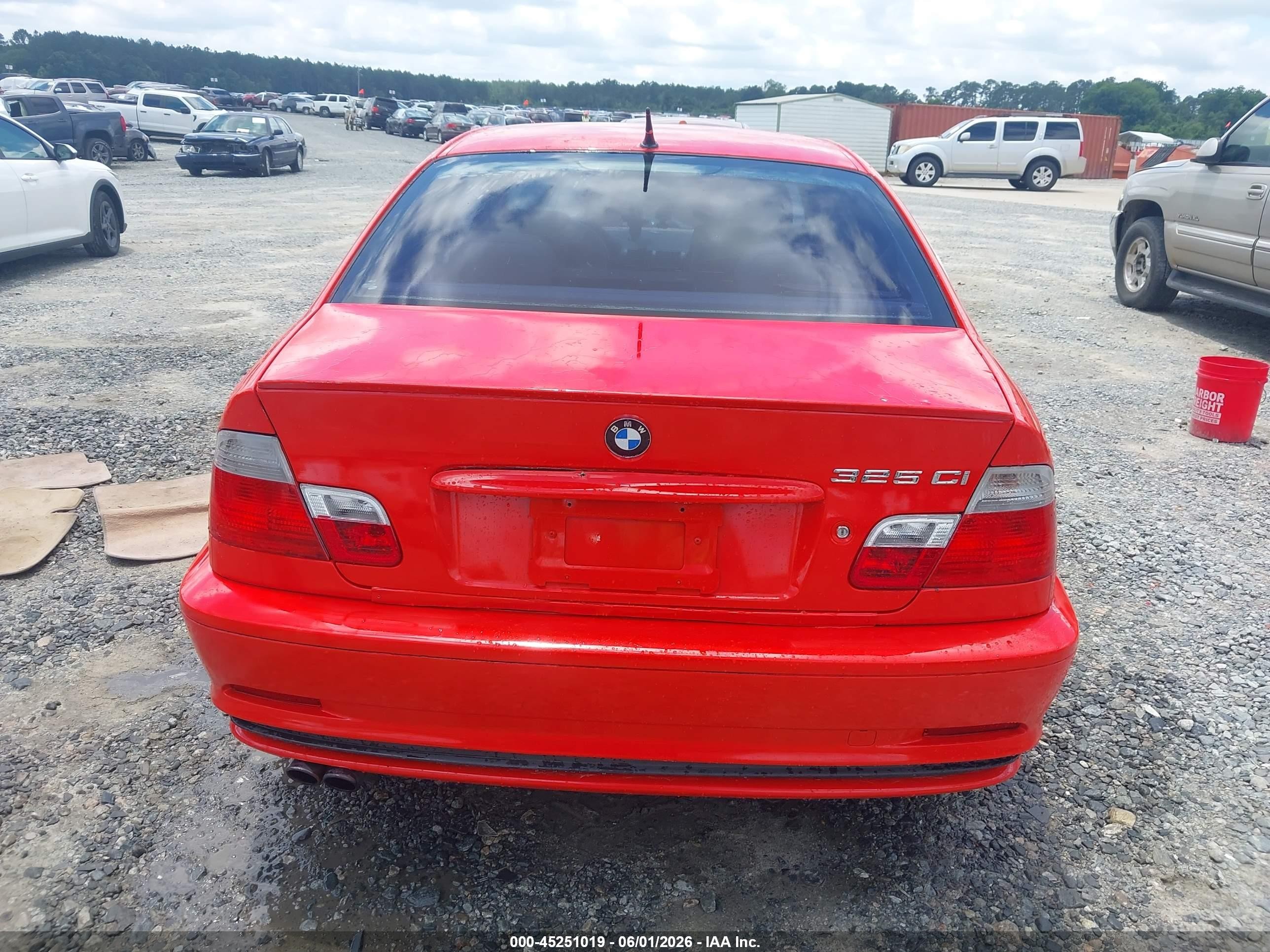 2002 Bmw 325ci   Red vin: WBABN33472PG57009