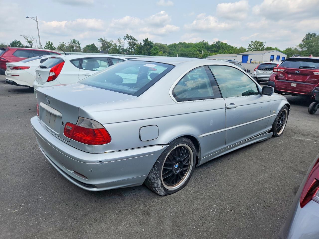 2002 Bmw 325 Ci Silver vin: WBABN33472PG58046