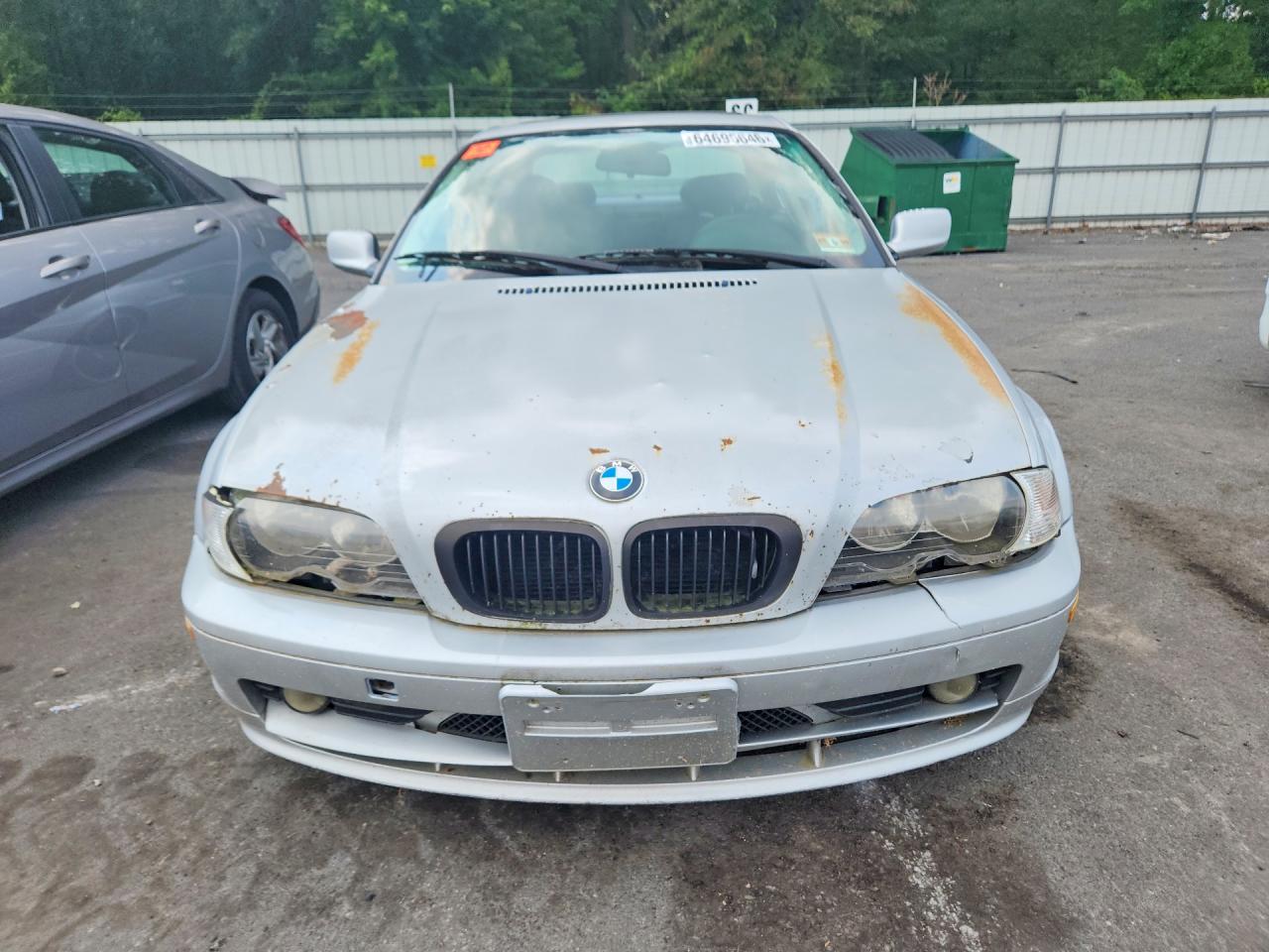 2002 Bmw 325 Ci Silver vin: WBABN33472PG58046