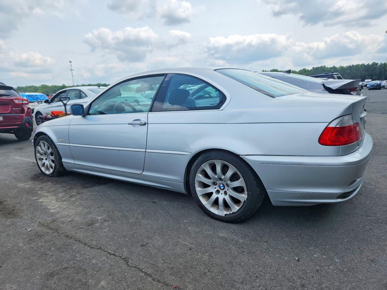 2002 Bmw 325 Ci Silver vin: WBABN33472PG58046