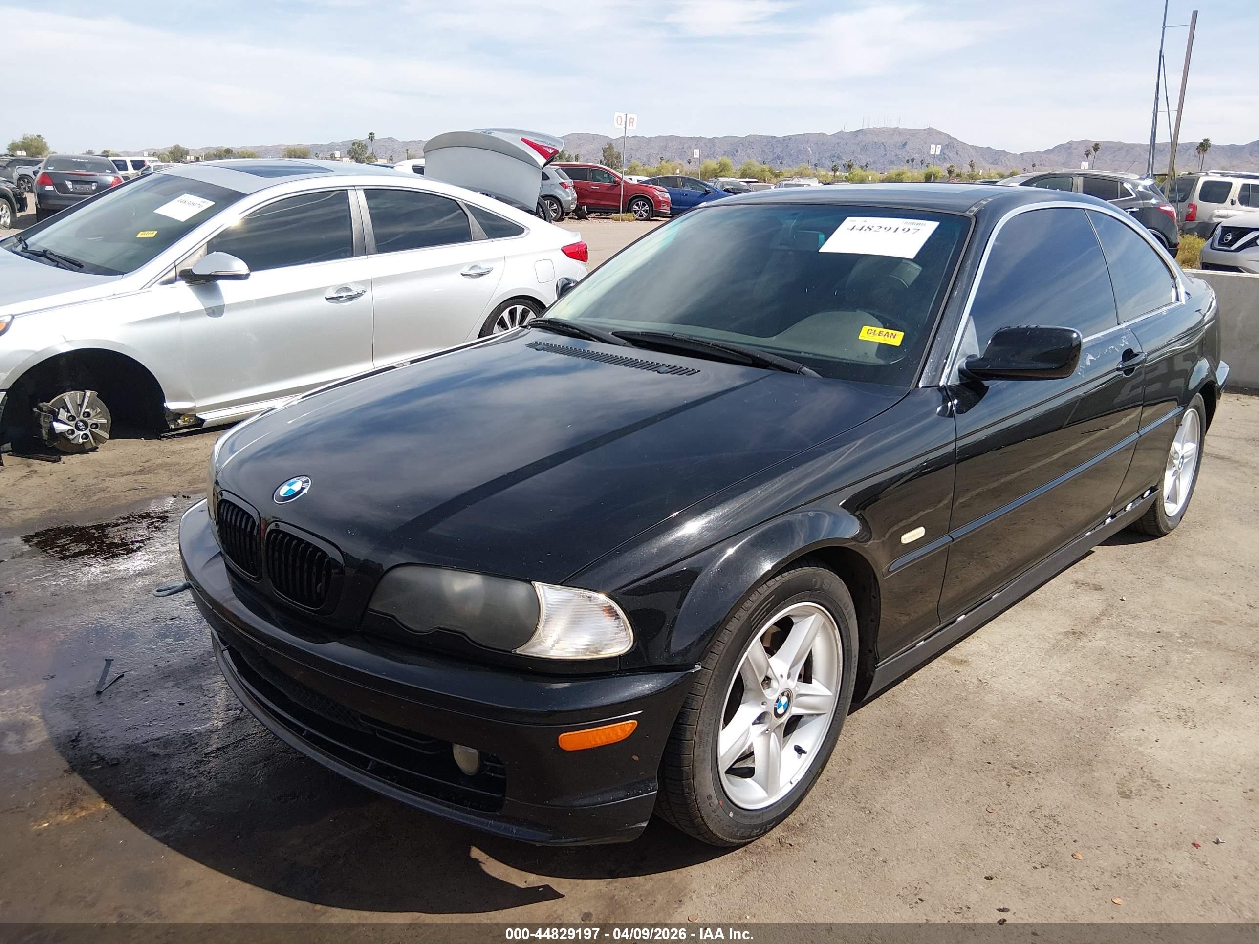 2002 Bmw 325ci   Black vin: WBABN33482JW52479
