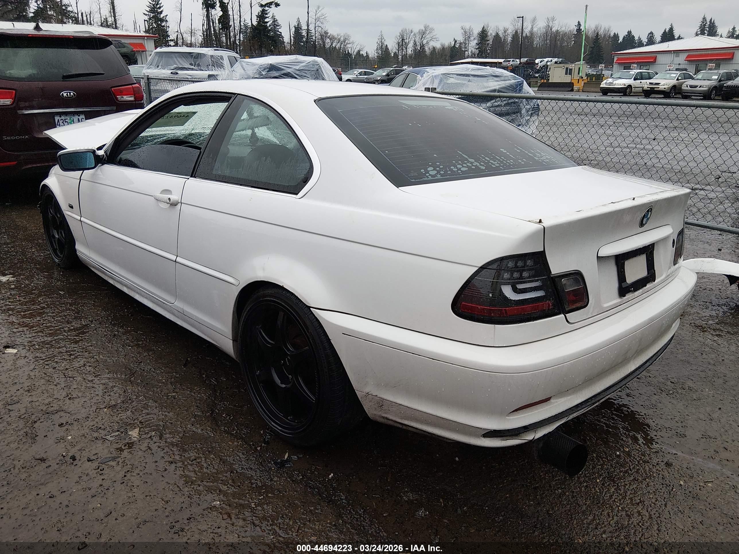 2002 Bmw 325ci   White vin: WBABN33492PG57576