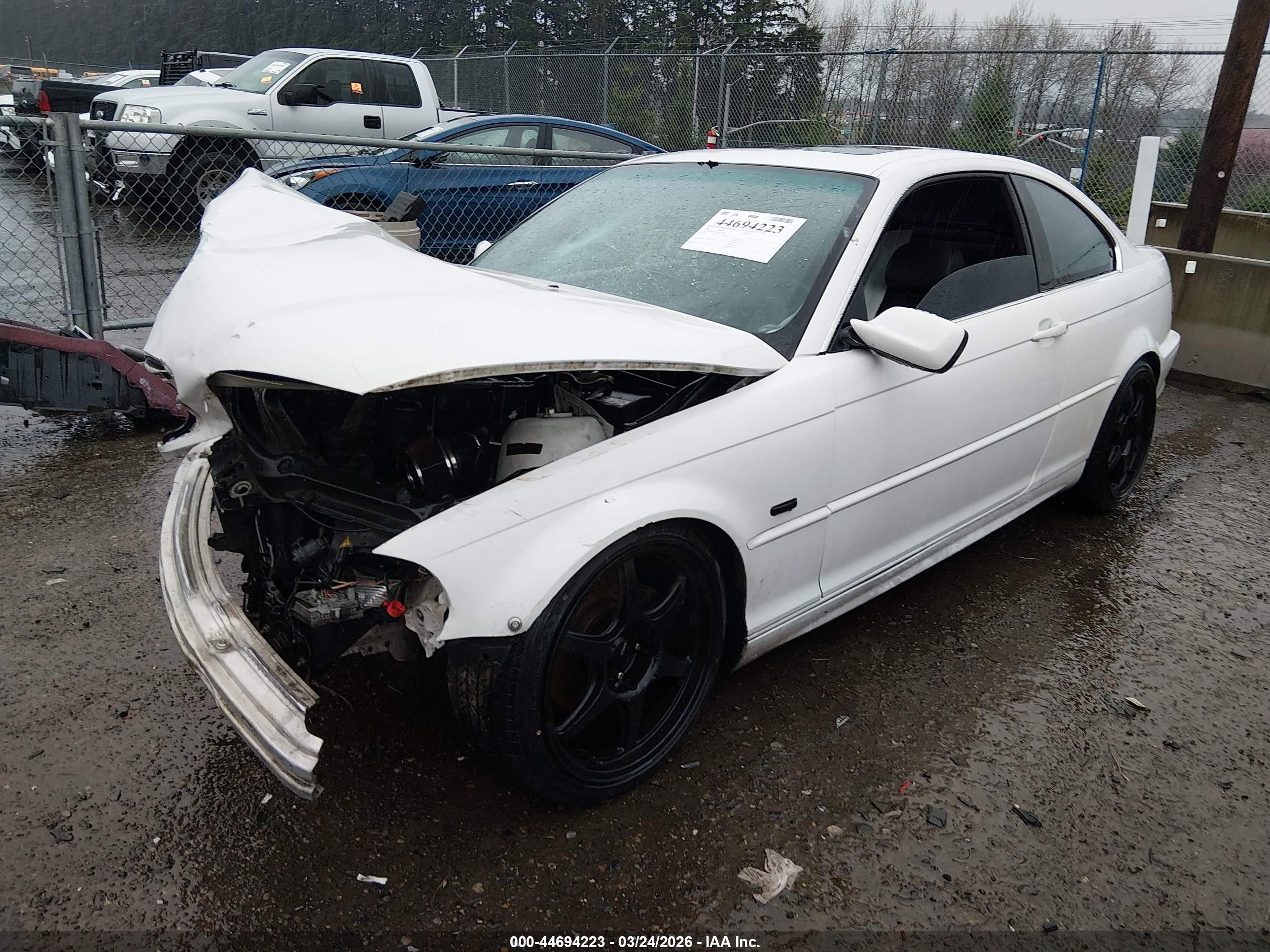 2002 Bmw 325ci   White vin: WBABN33492PG57576
