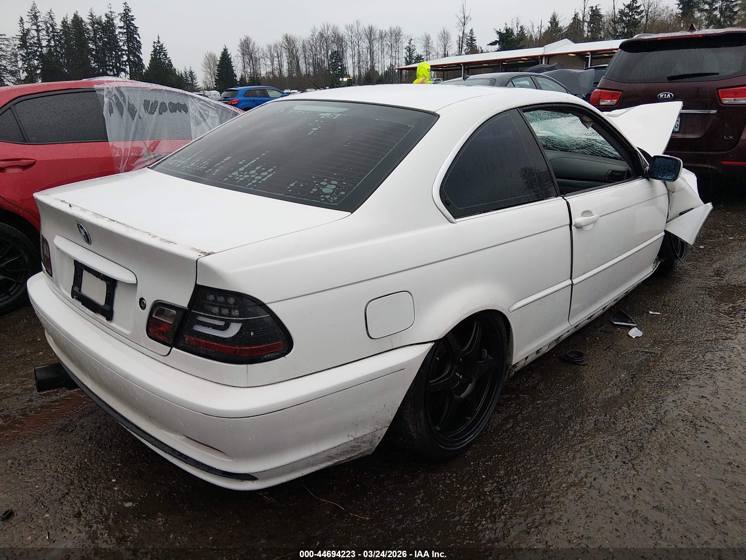2002 Bmw 325ci   White vin: WBABN33492PG57576