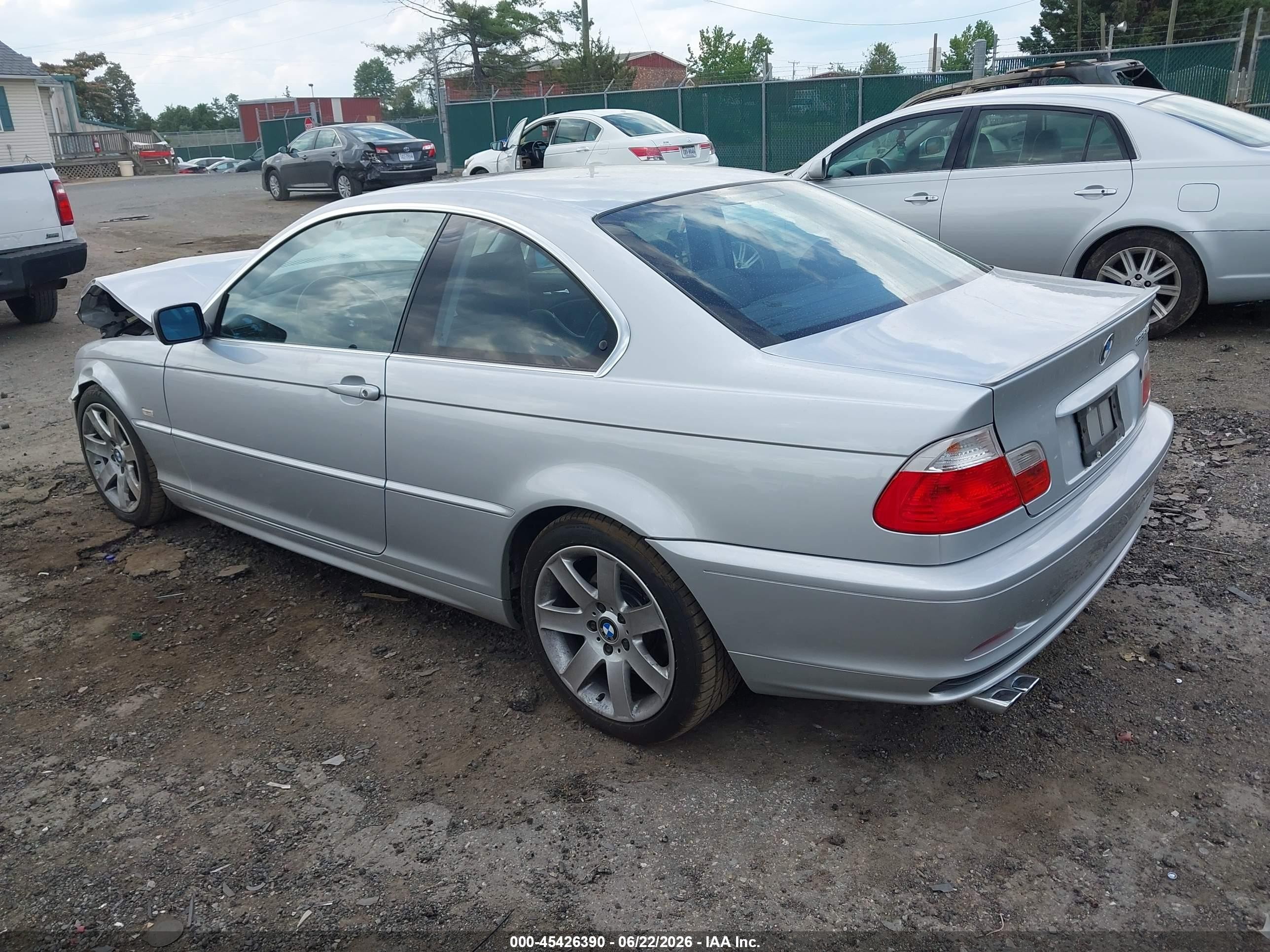 2002 Bmw 3 Series 325ci Silver vin: WBABN334X2PG57912