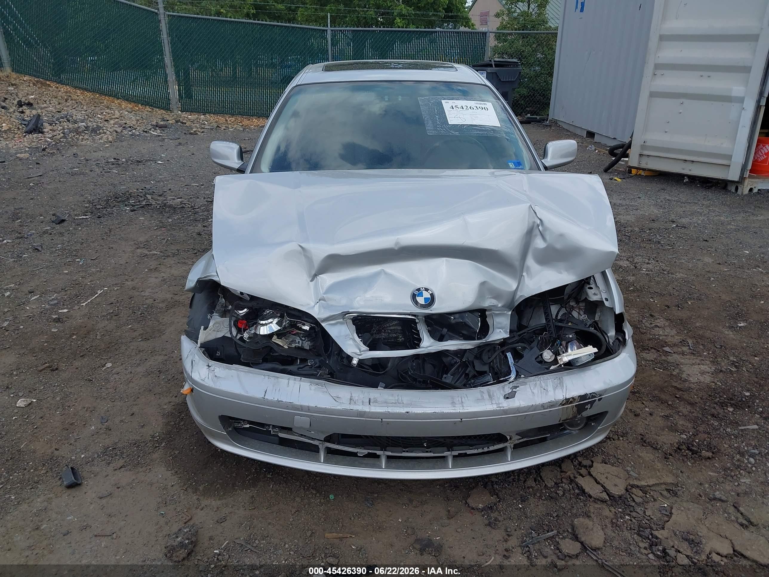 2002 Bmw 3 Series 325ci Silver vin: WBABN334X2PG57912