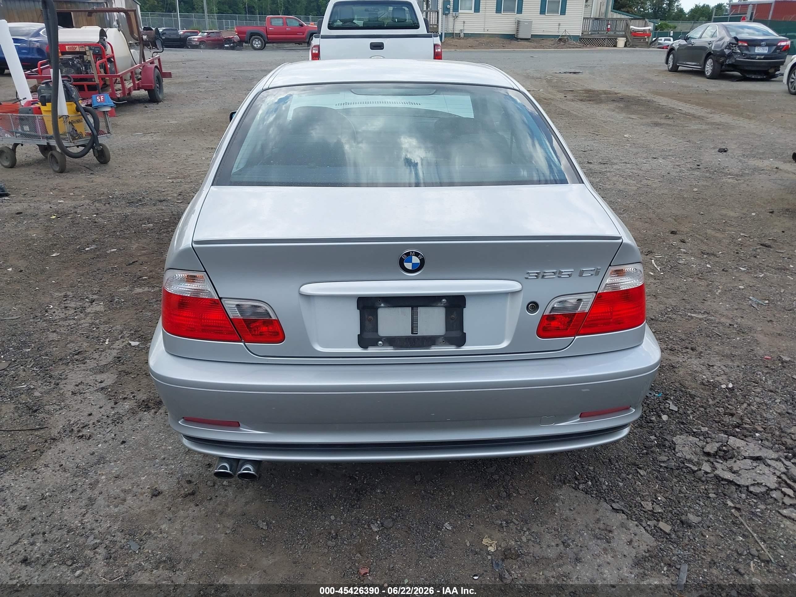 2002 Bmw 3 Series 325ci Silver vin: WBABN334X2PG57912
