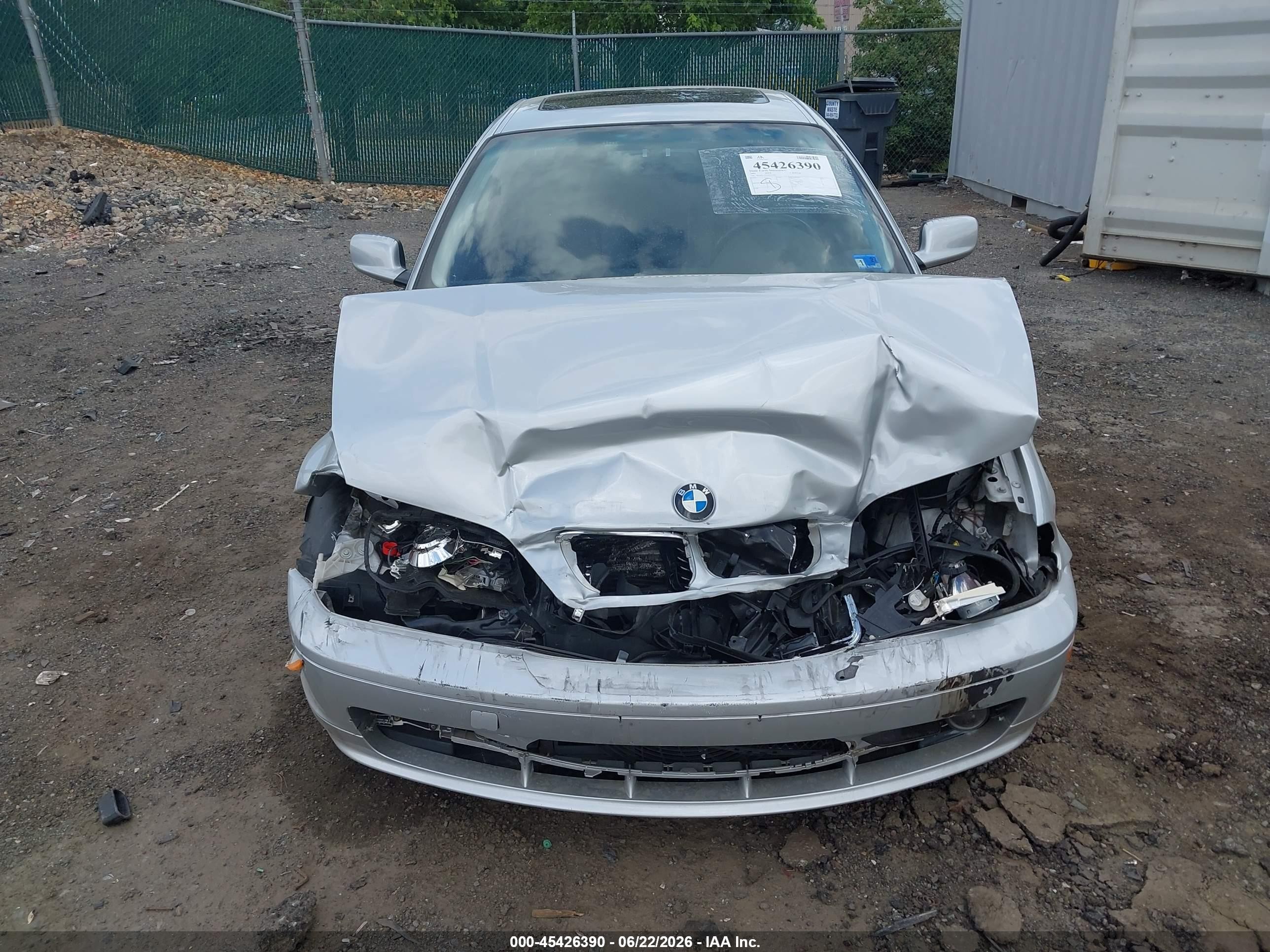 2002 Bmw 3 Series 325ci Silver vin: WBABN334X2PG57912