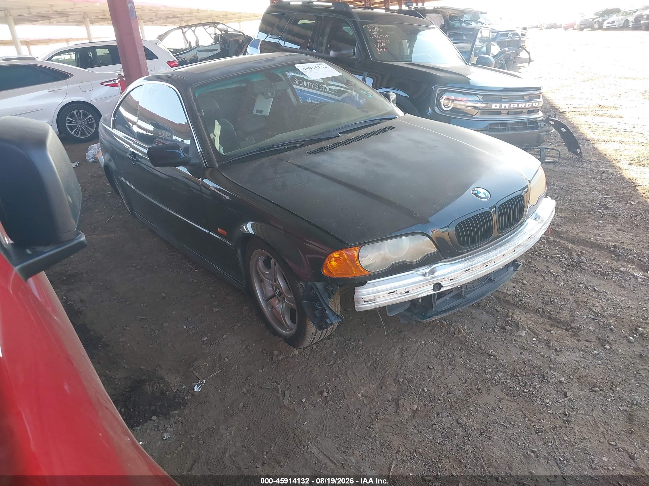 2001 Bmw 330ci   Black vin: WBABN53411JU34880