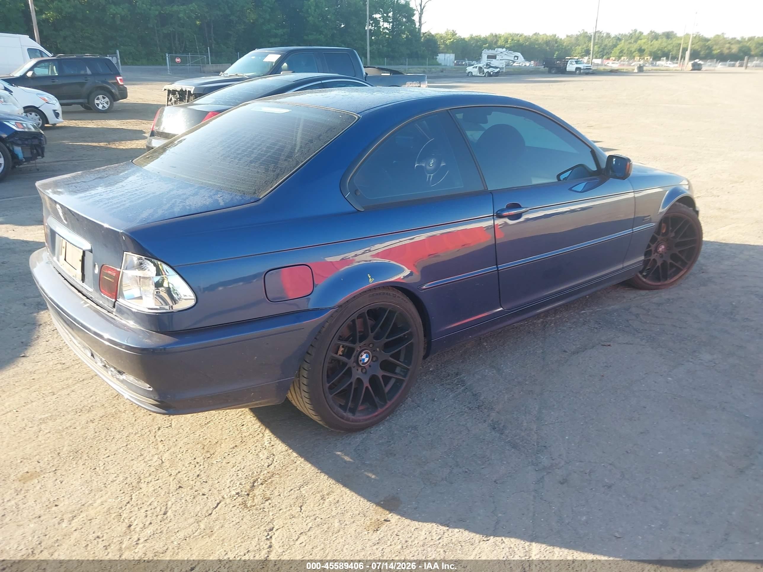 2002 Bmw 3 Series 330ci Синий vin: WBABN53422JU25591