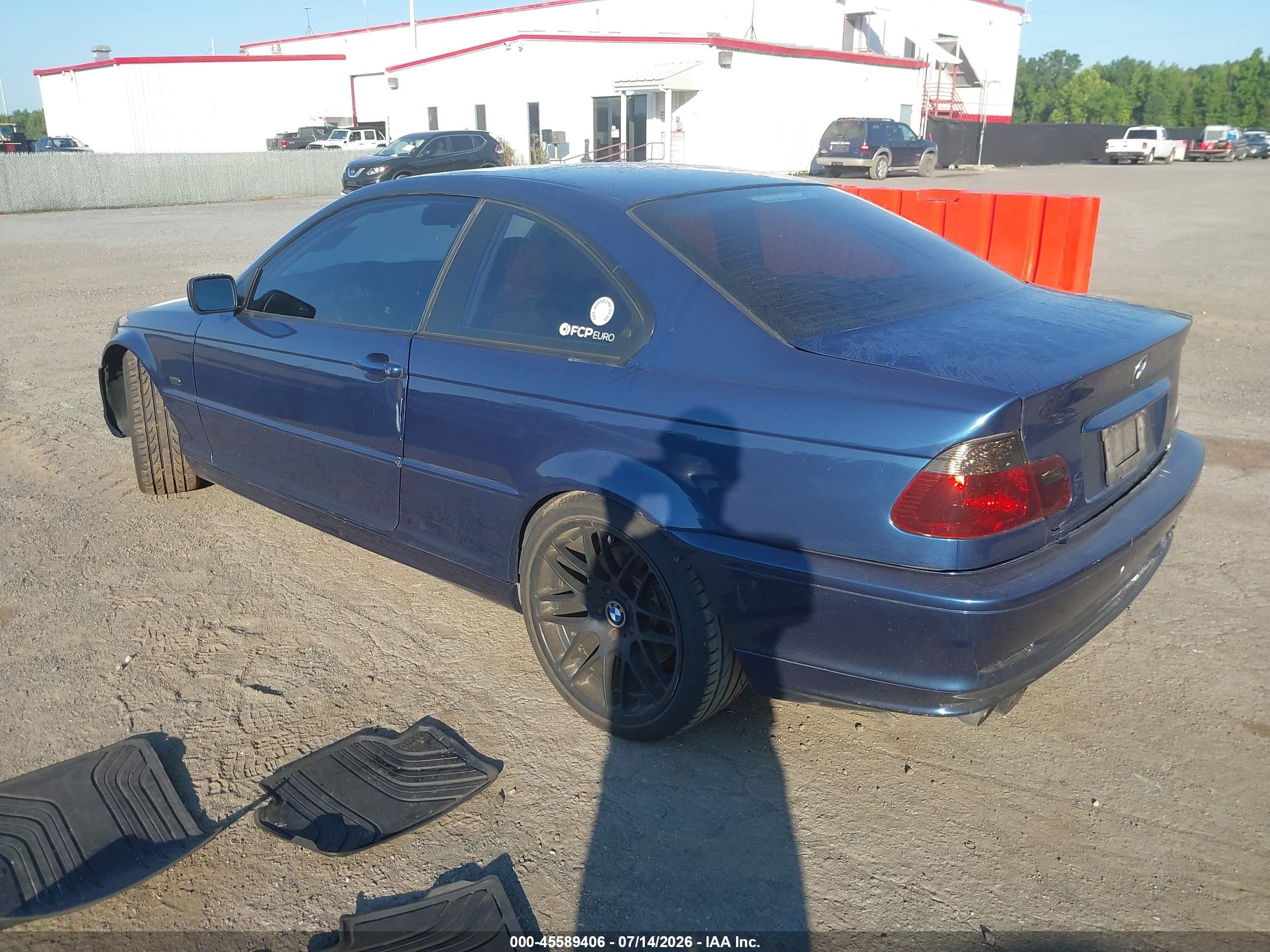 2002 Bmw 3 Series 330ci Синий vin: WBABN53422JU25591