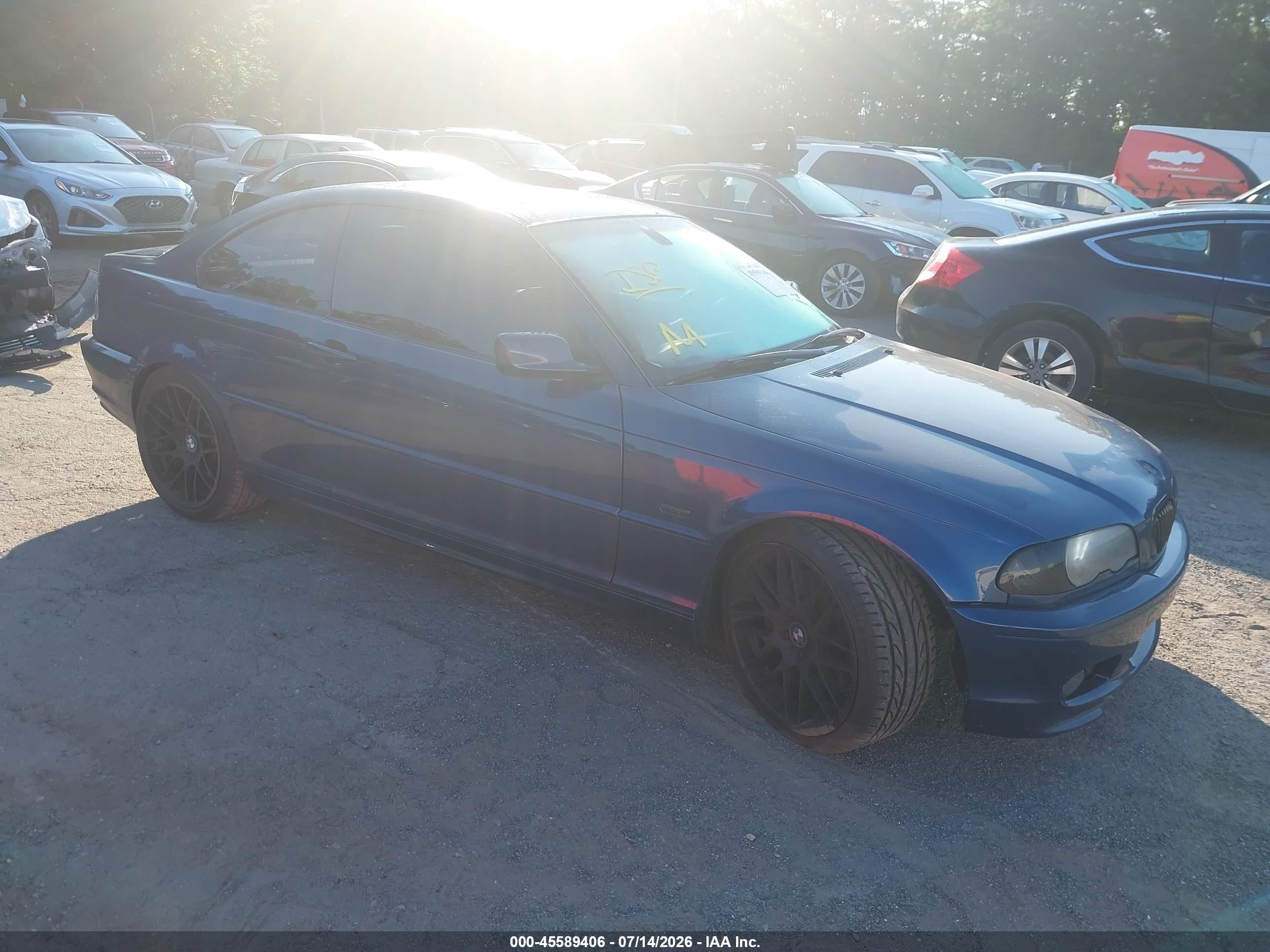 2002 Bmw 3 Series 330ci Синий vin: WBABN53422JU25591