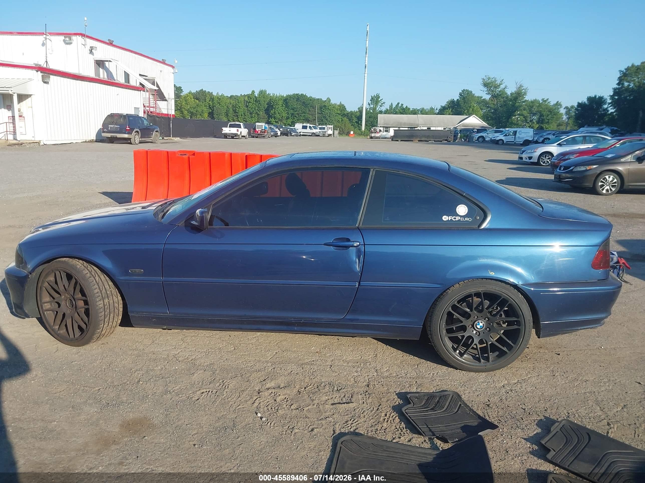 2002 Bmw 3 Series 330ci Синий vin: WBABN53422JU25591