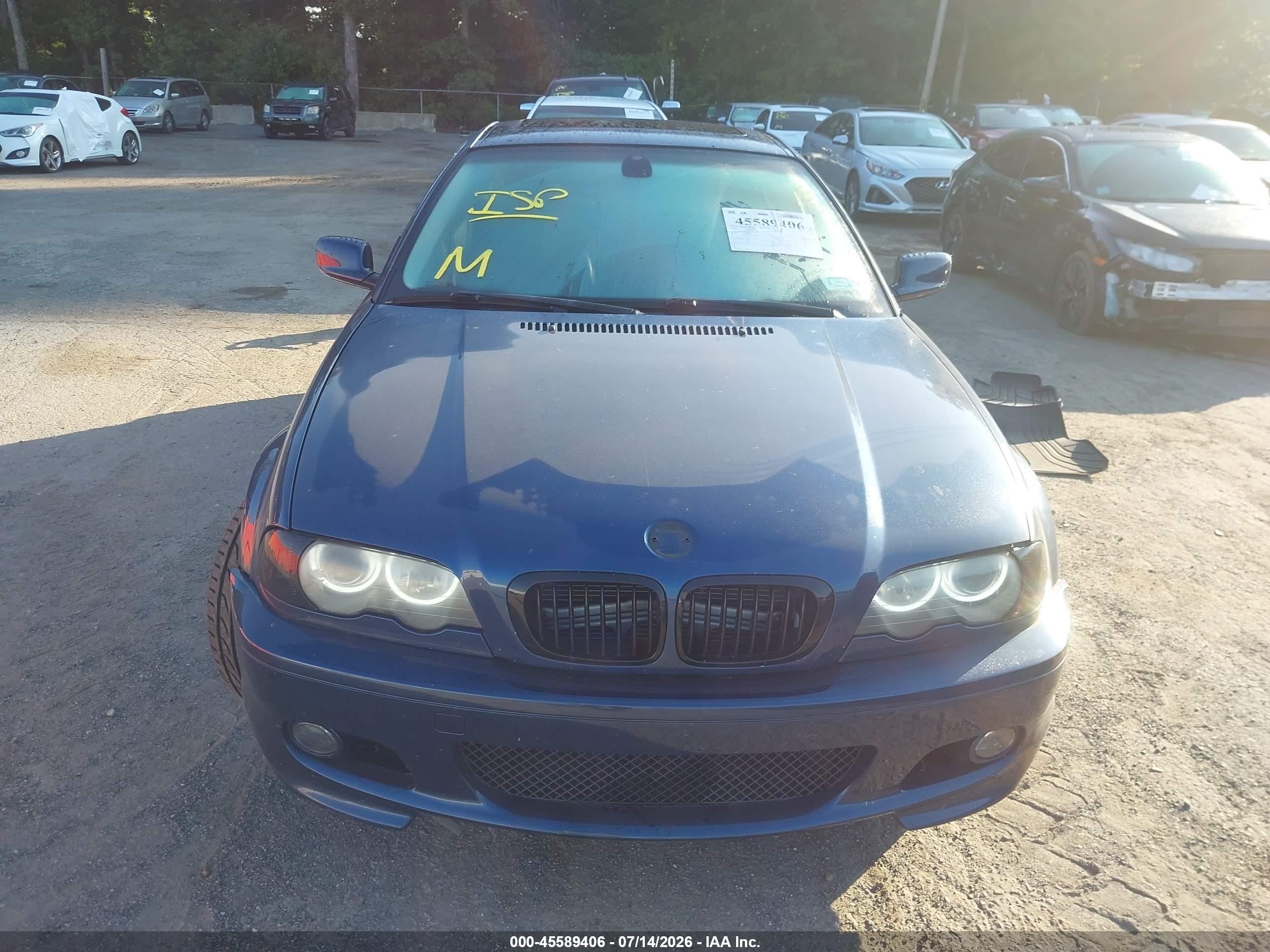 2002 Bmw 3 Series 330ci Синий vin: WBABN53422JU25591