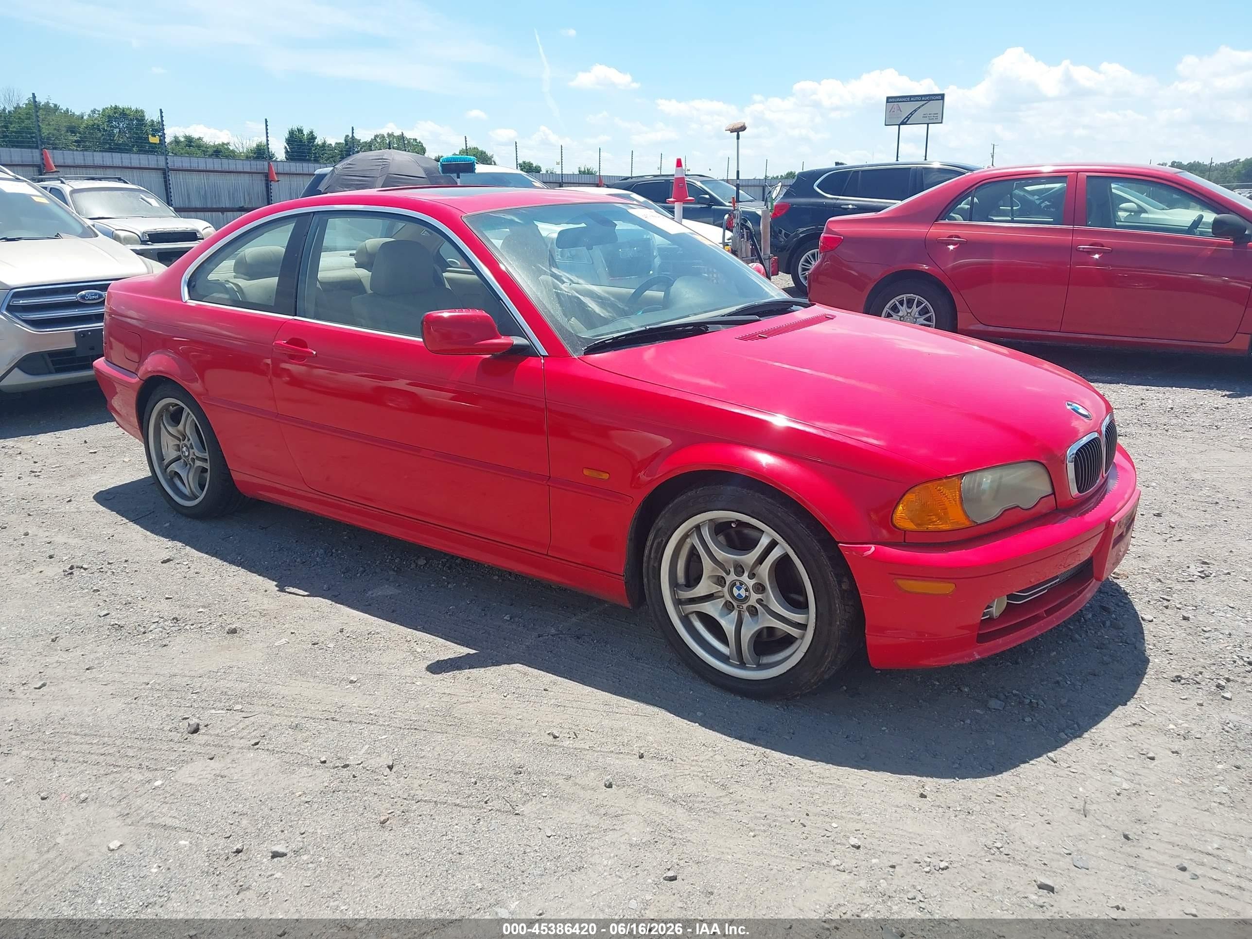 2001 Bmw 330ci   Red vin: WBABN53441JU31388