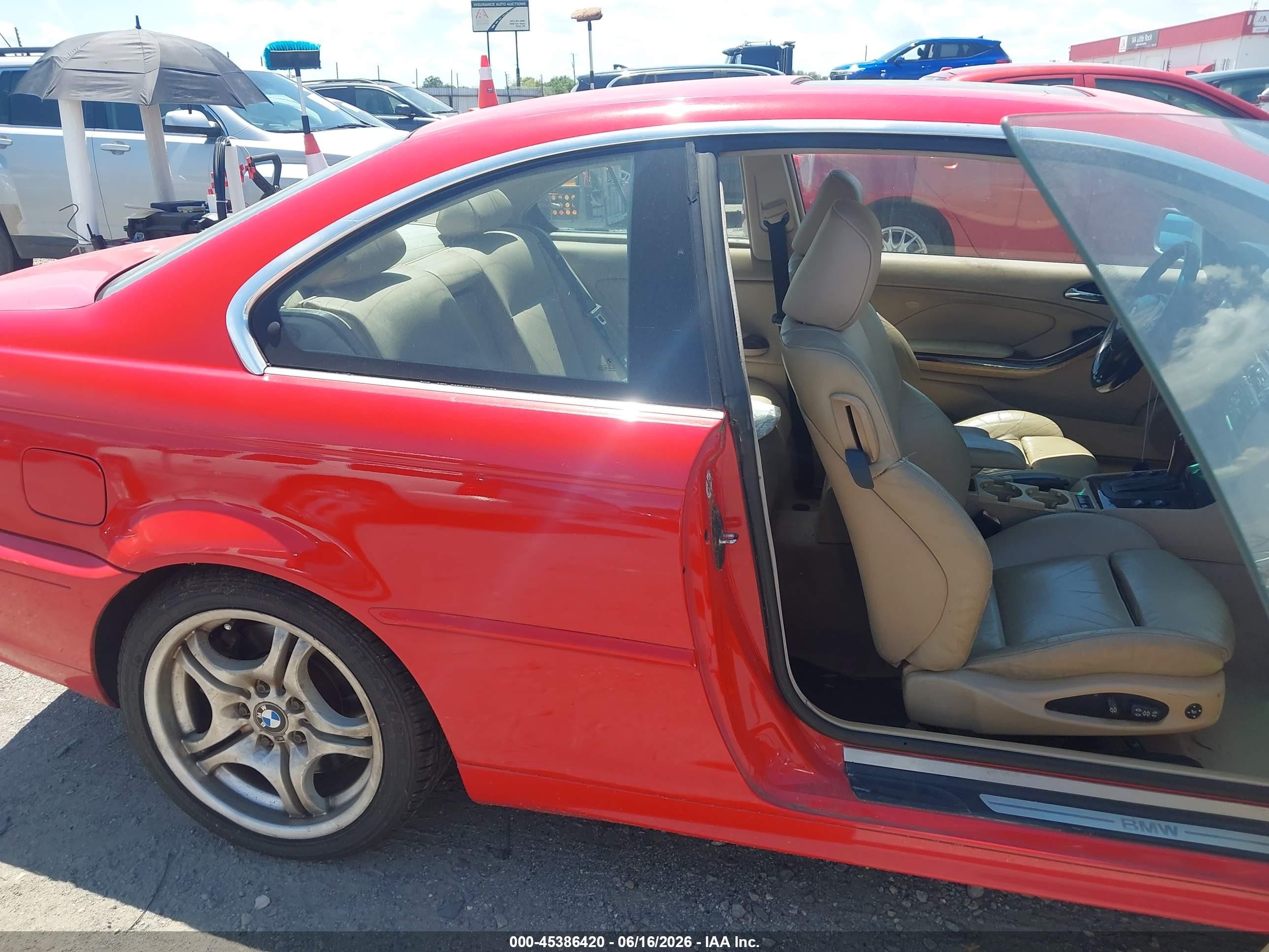 2001 Bmw 330ci   Красный vin: WBABN53441JU31388
